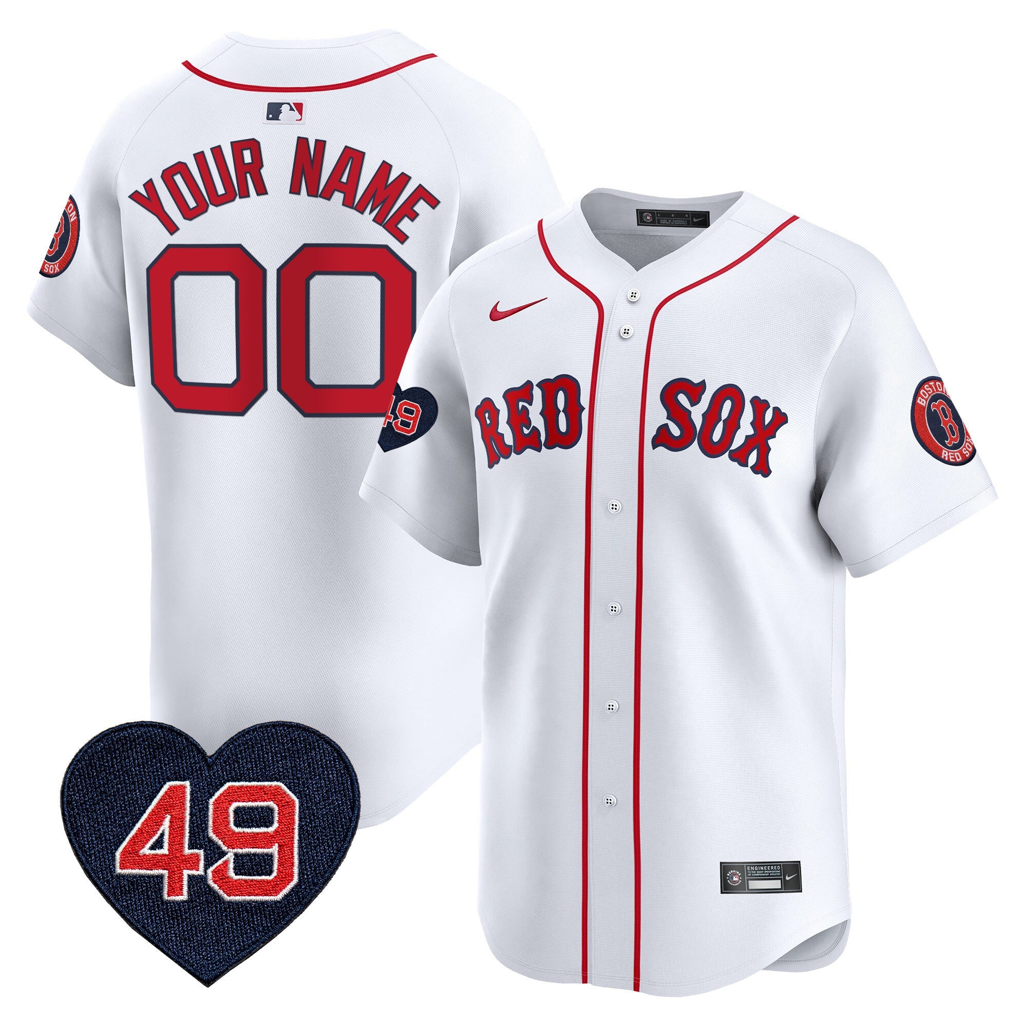 Boston Tim Wakefield Patch Vapor Premier Limited Custom Jersey