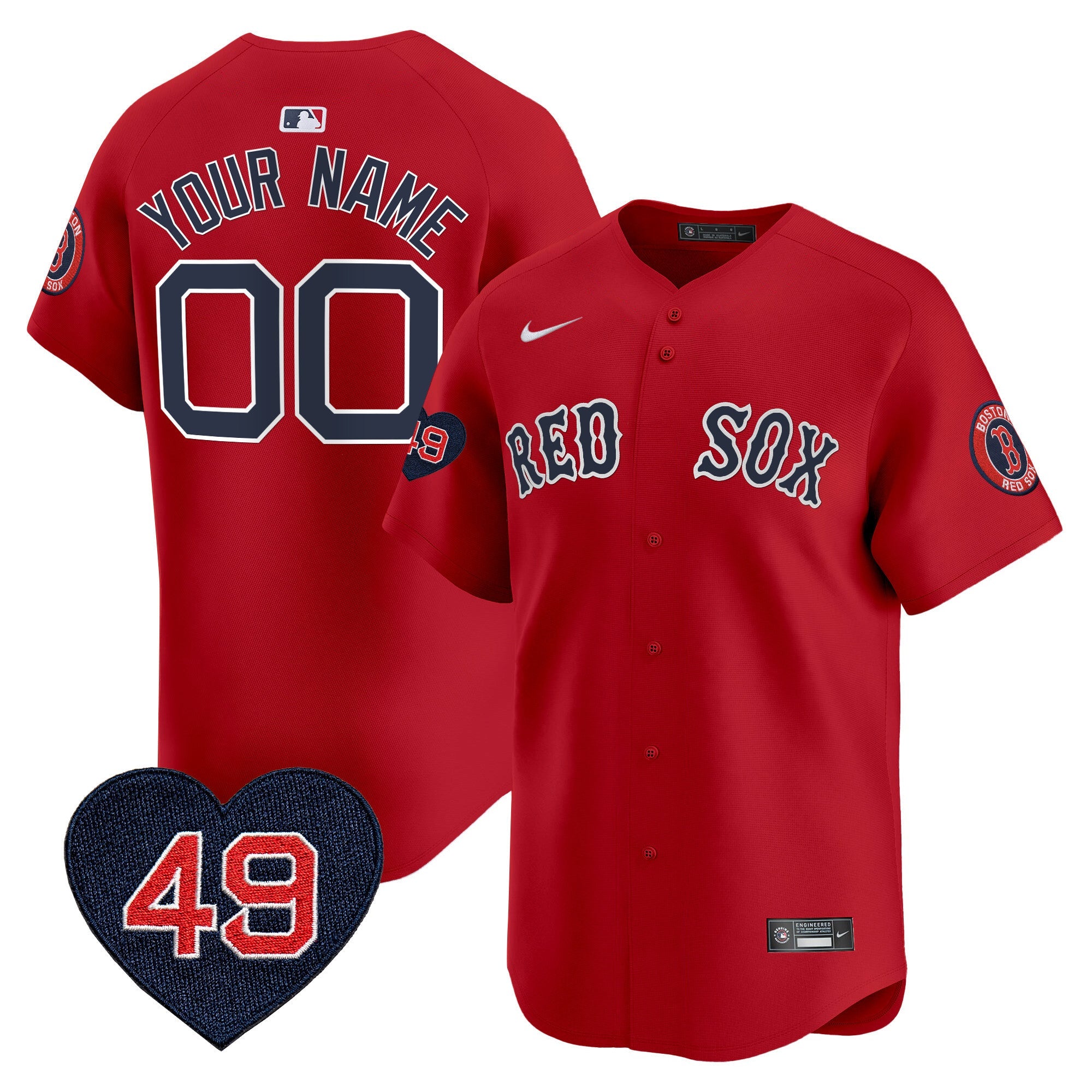 Boston Tim Wakefield Patch Vapor Premier Limited Custom Jersey