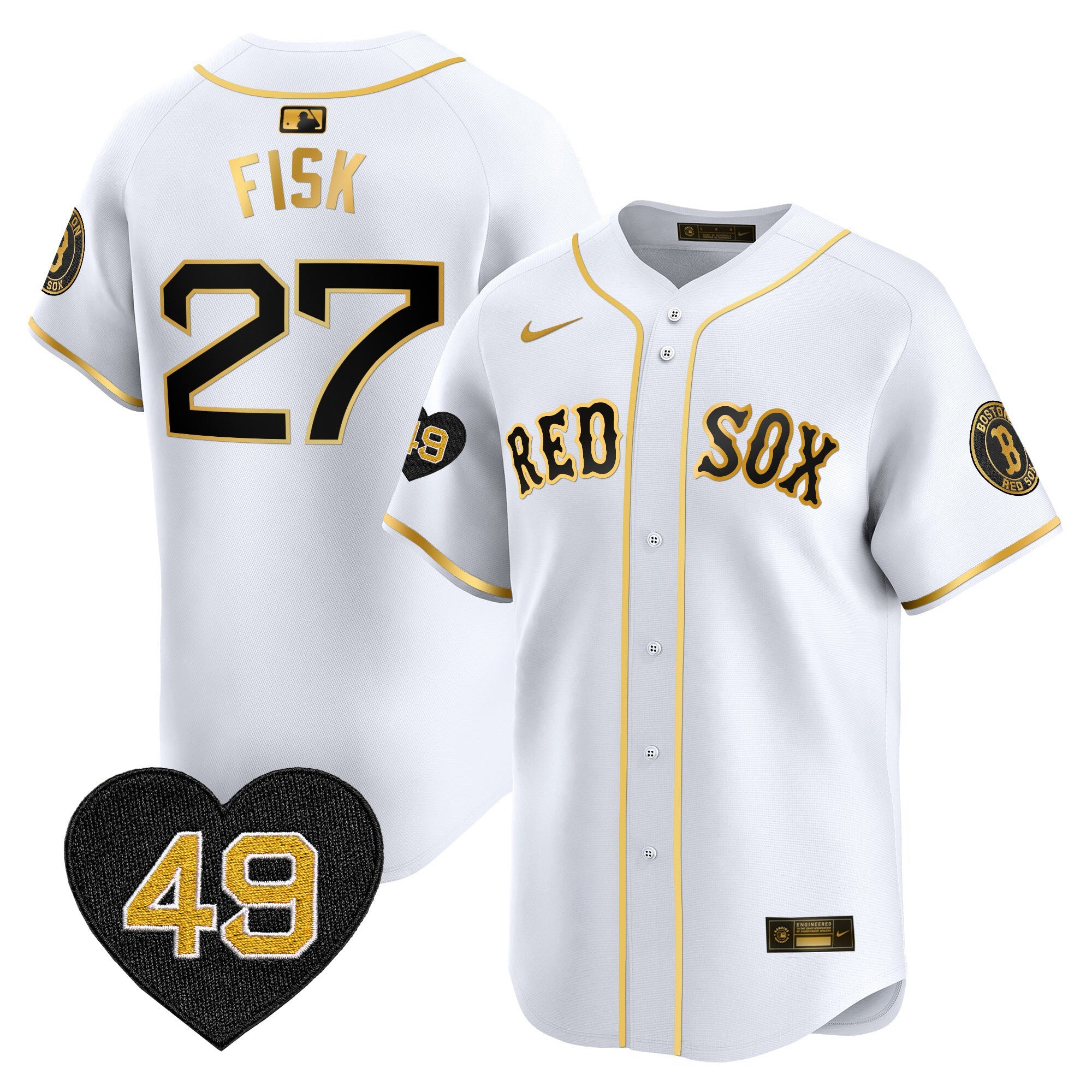 Men’s Boston Tim Wakefield Patch Vapor Premier Limited Jersey