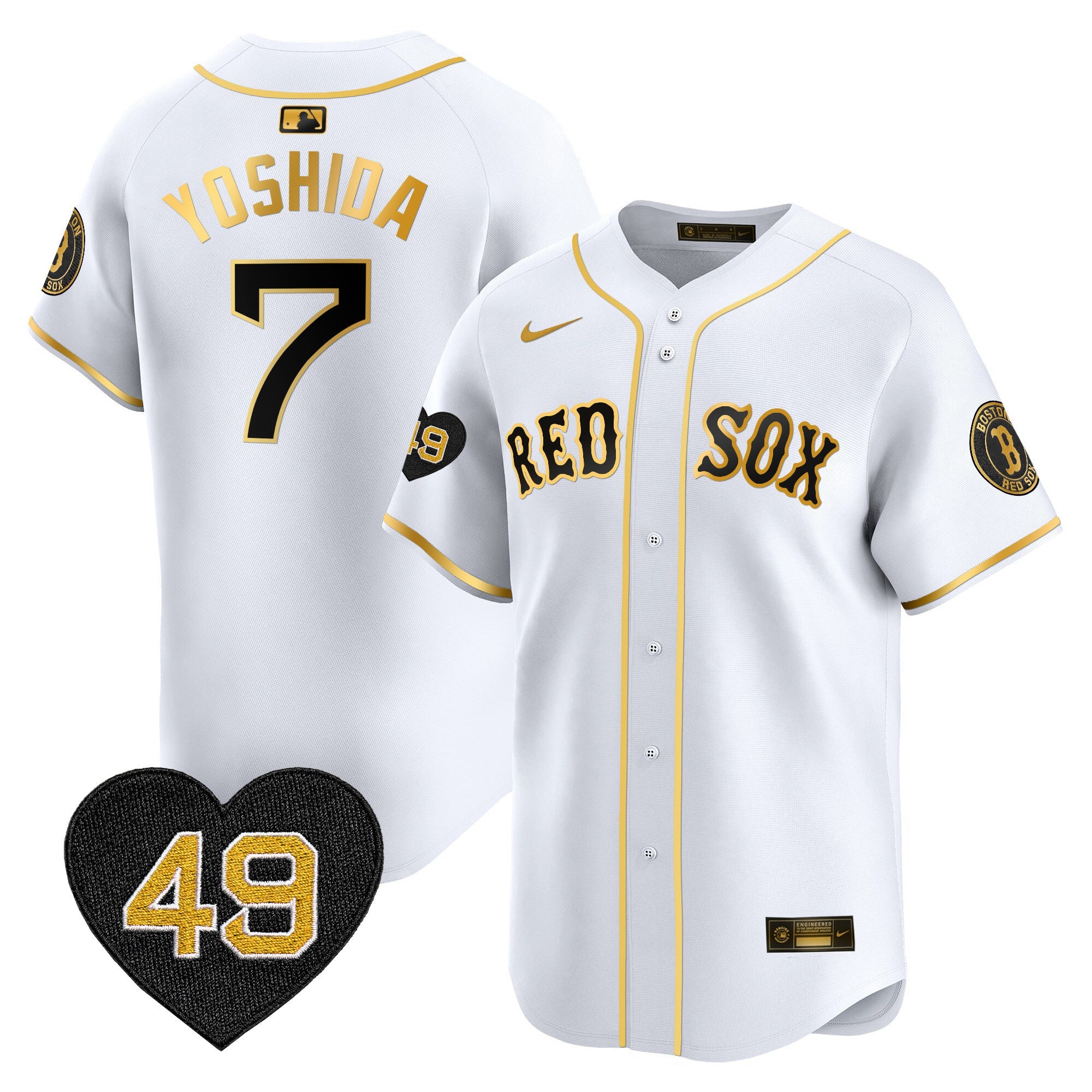 Men’s Boston Tim Wakefield Patch Vapor Premier Limited Jersey