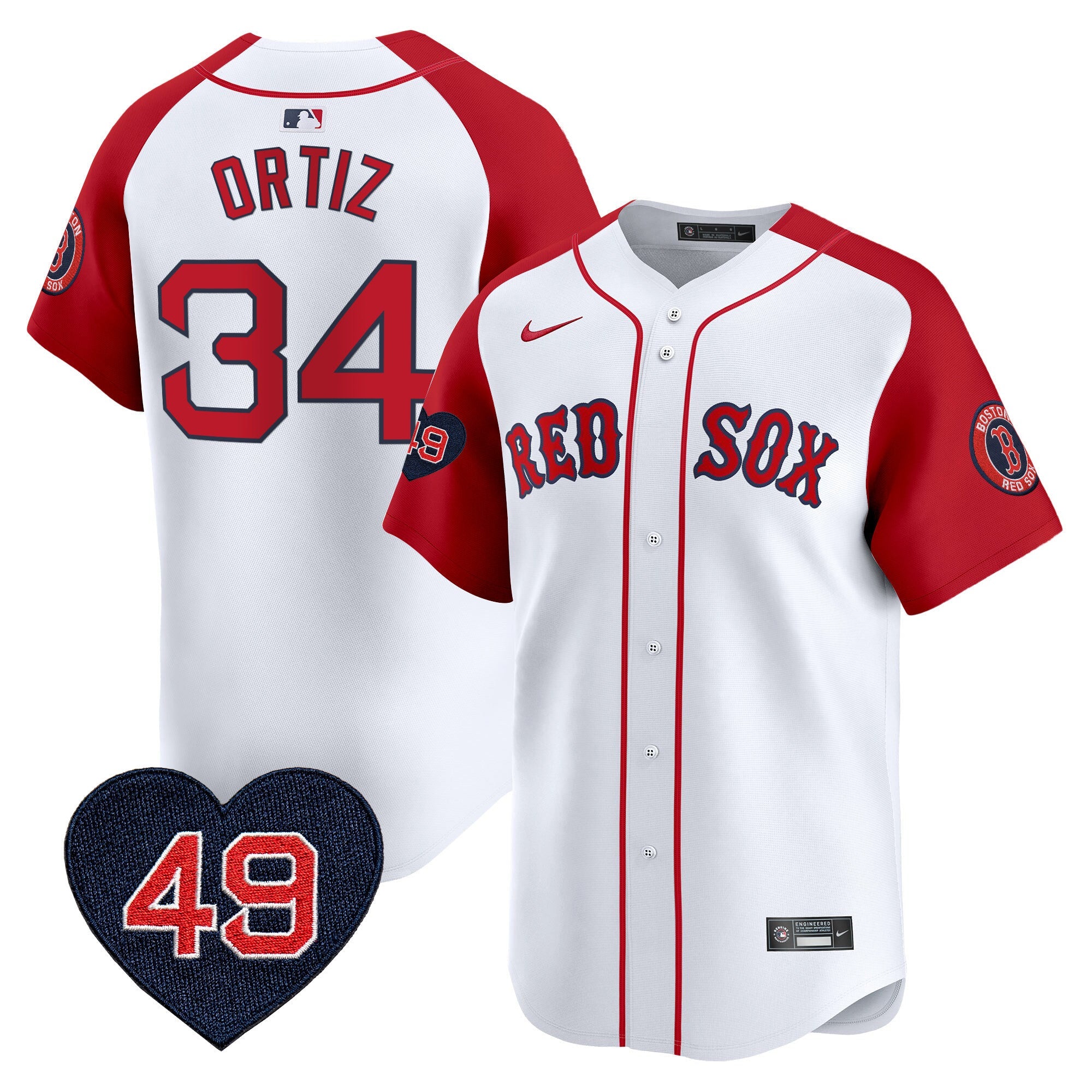 Men’s Boston Tim Wakefield Patch Vapor Premier Limited Jersey
