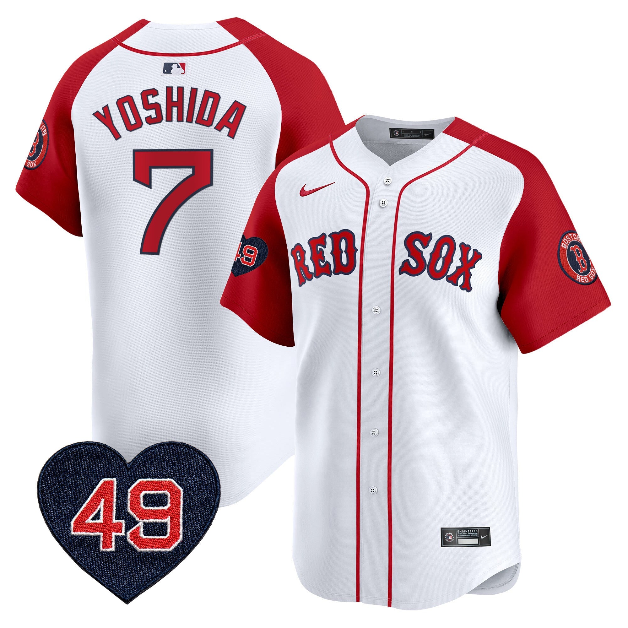 Men’s Boston Tim Wakefield Patch Vapor Premier Limited Jersey