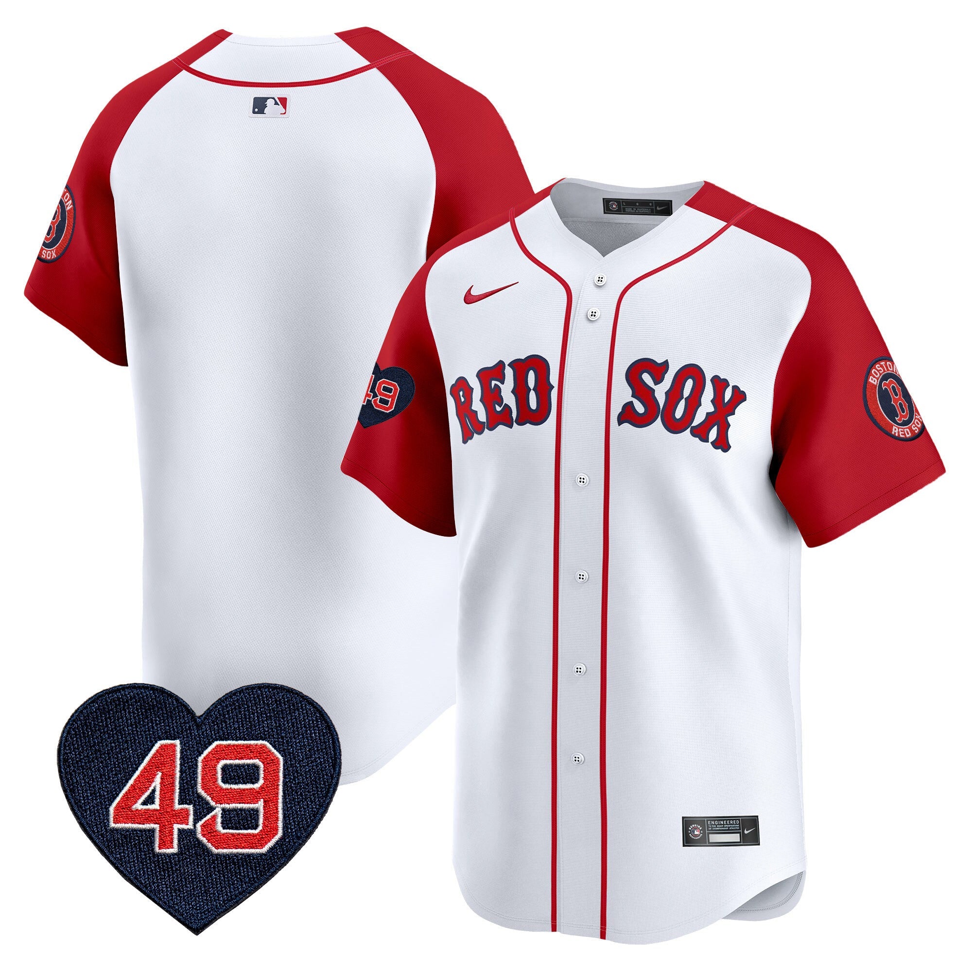 Men’s Boston Tim Wakefield Patch Vapor Premier Limited Jersey