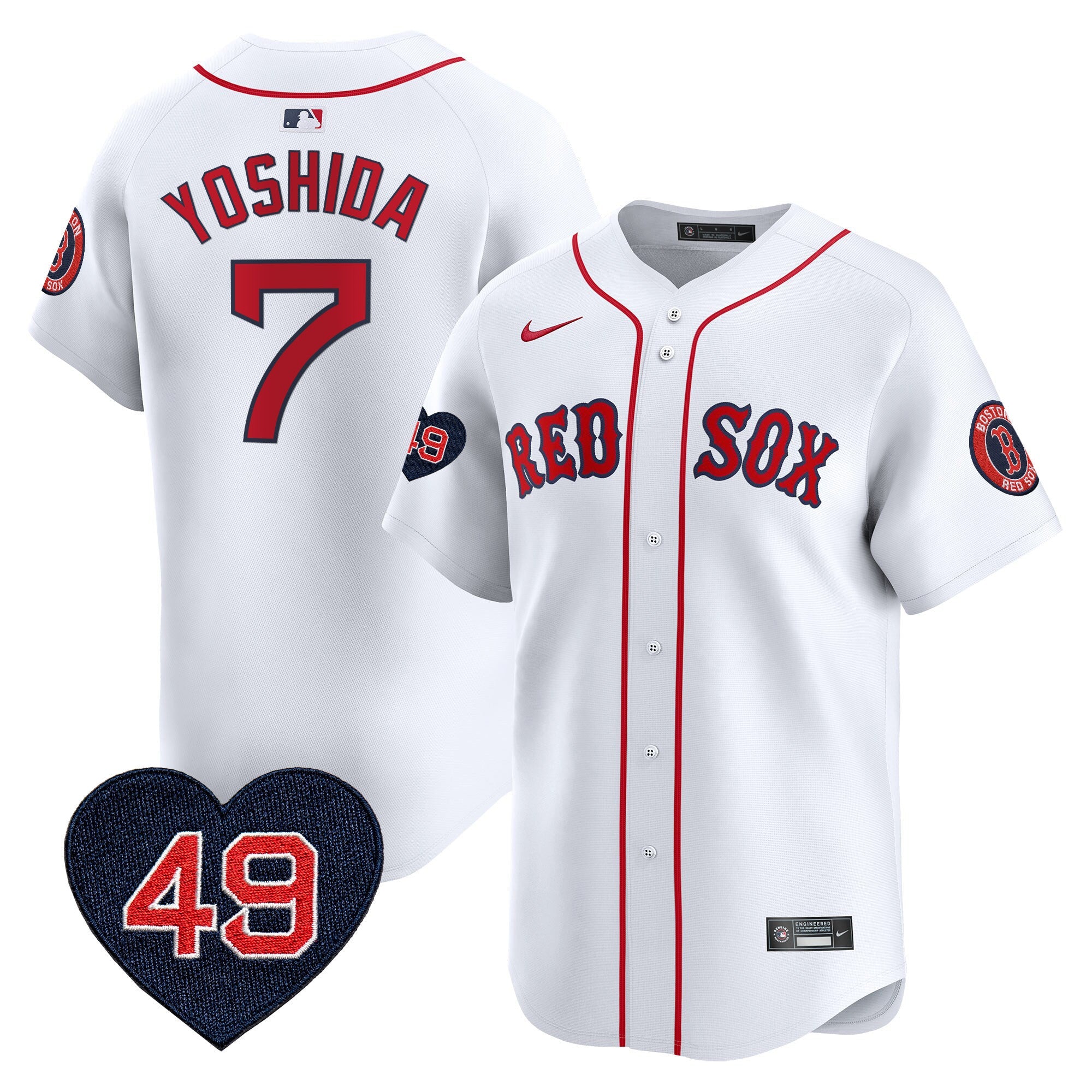 Men’s Boston Tim Wakefield Patch Vapor Premier Limited Jersey
