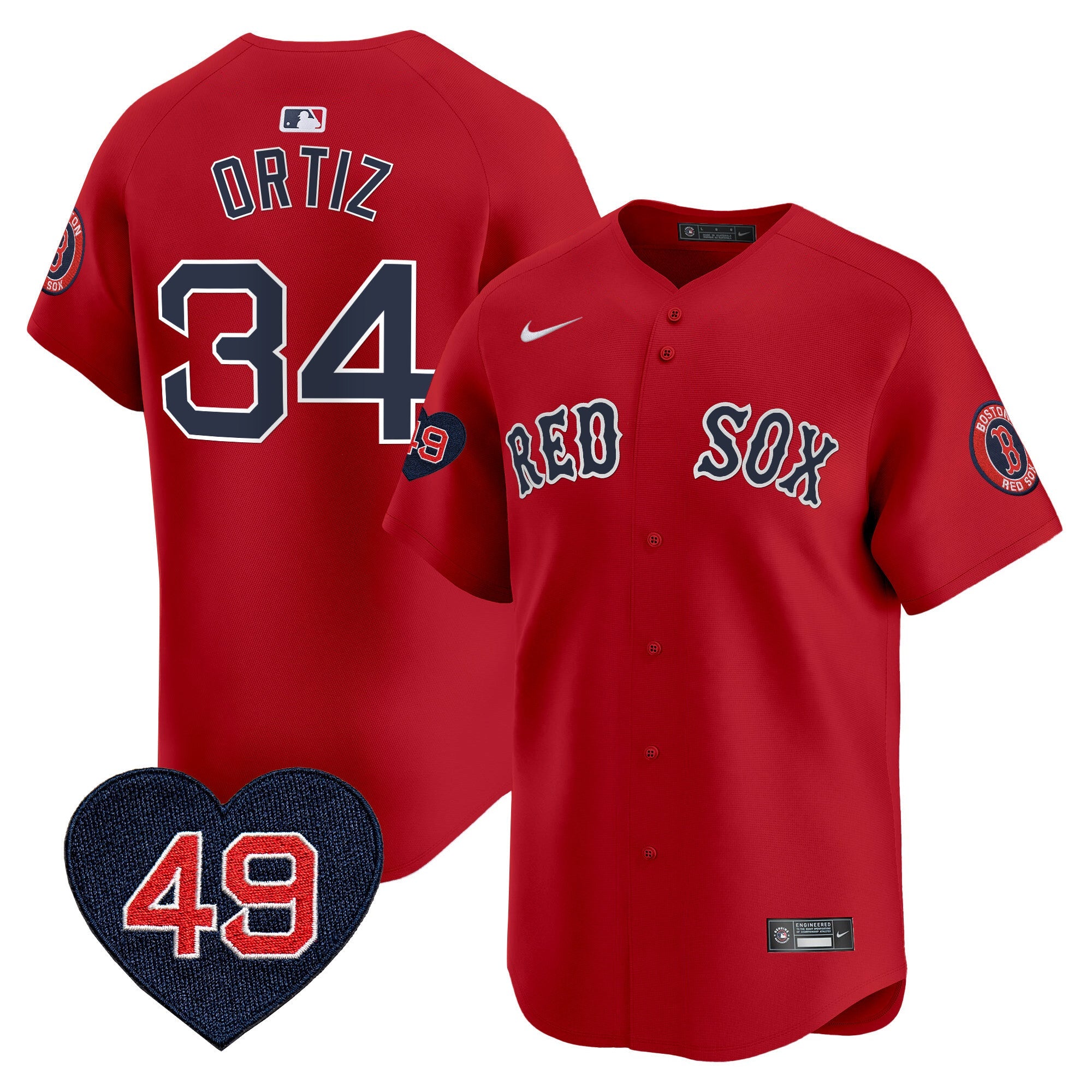 Men’s Boston Tim Wakefield Patch Vapor Premier Limited Jersey