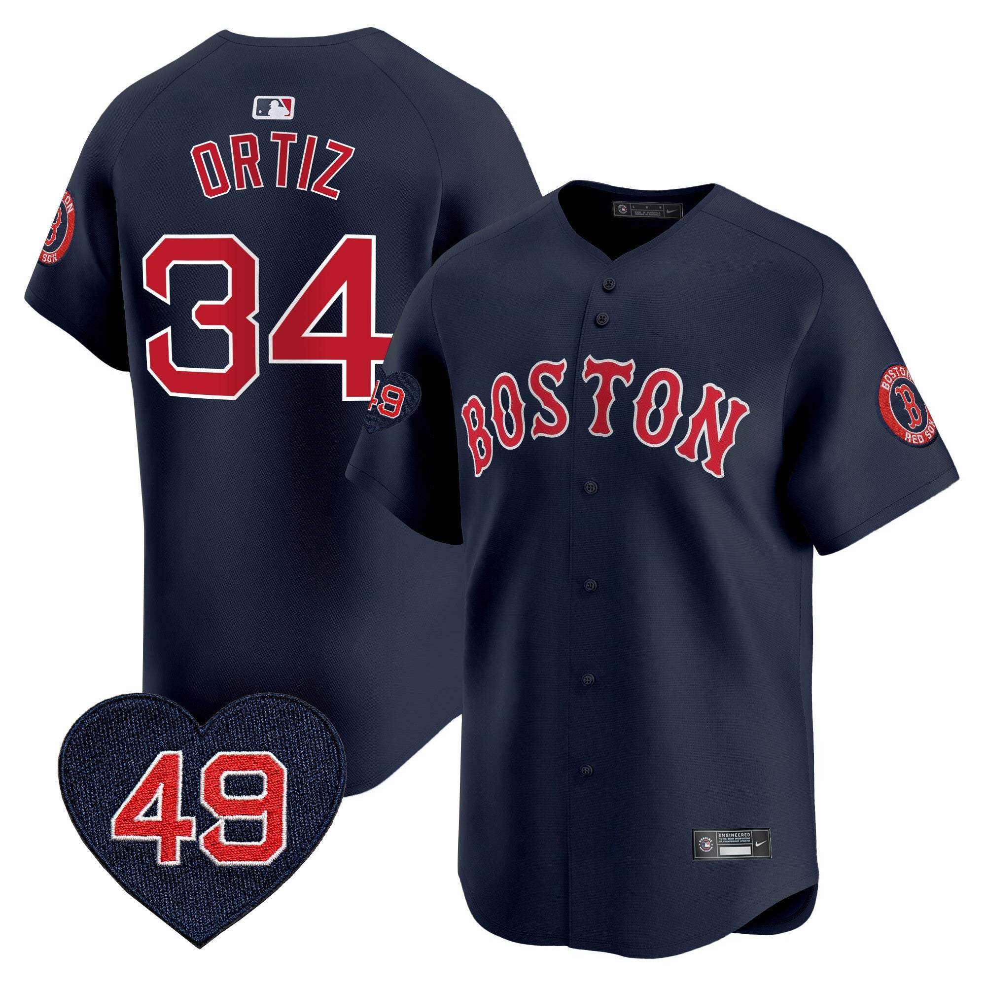 Men’s Boston Tim Wakefield Patch Vapor Premier Limited Jersey