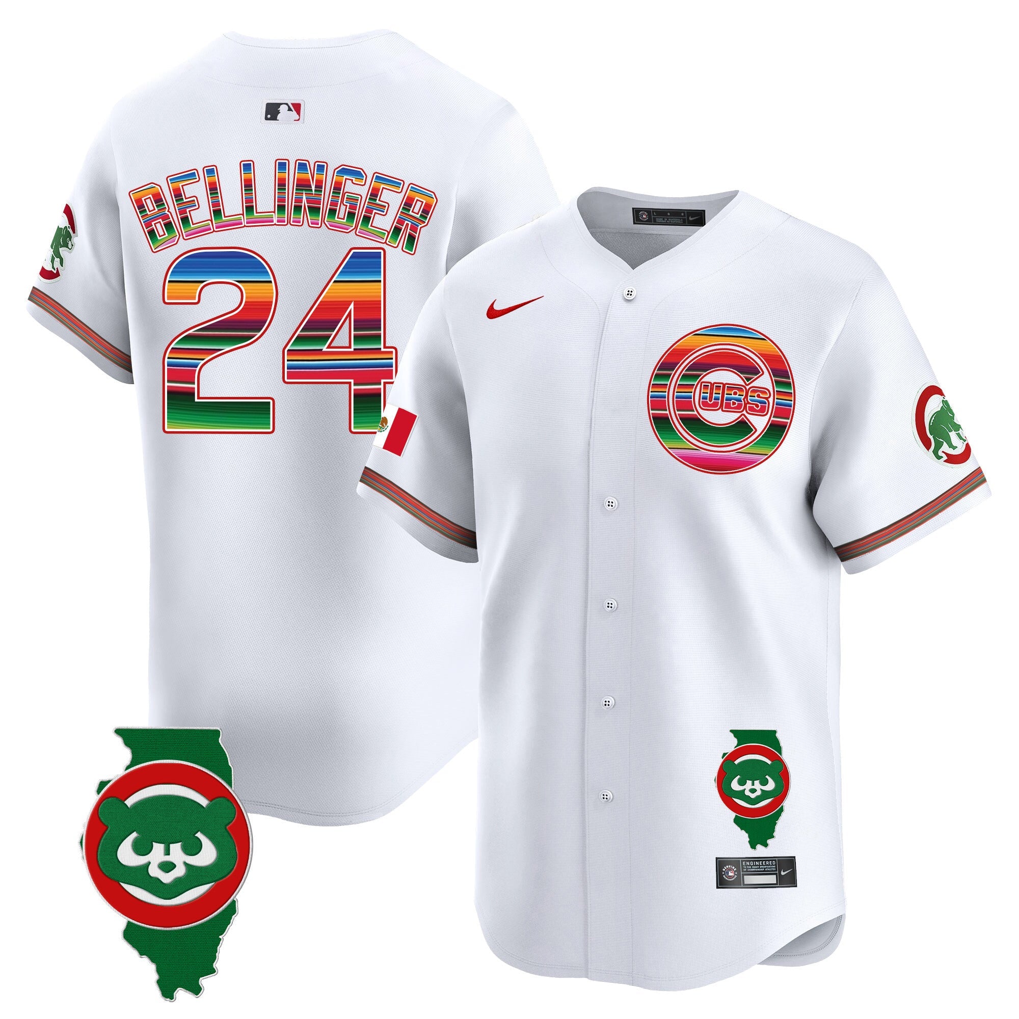 Men’s Chicago Mexico Illinois Patch Vapor Premier Limited Jersey