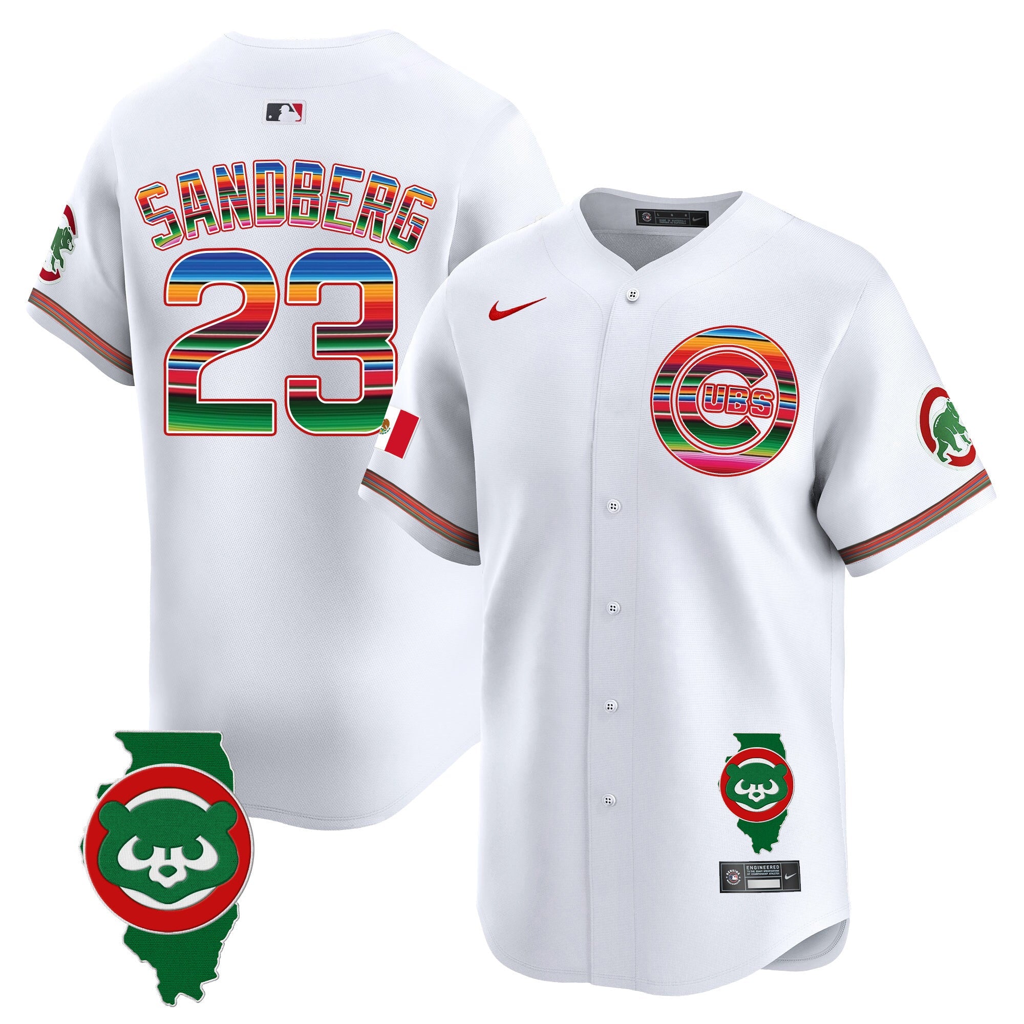 Men’s Chicago Mexico Illinois Patch Vapor Premier Limited Jersey