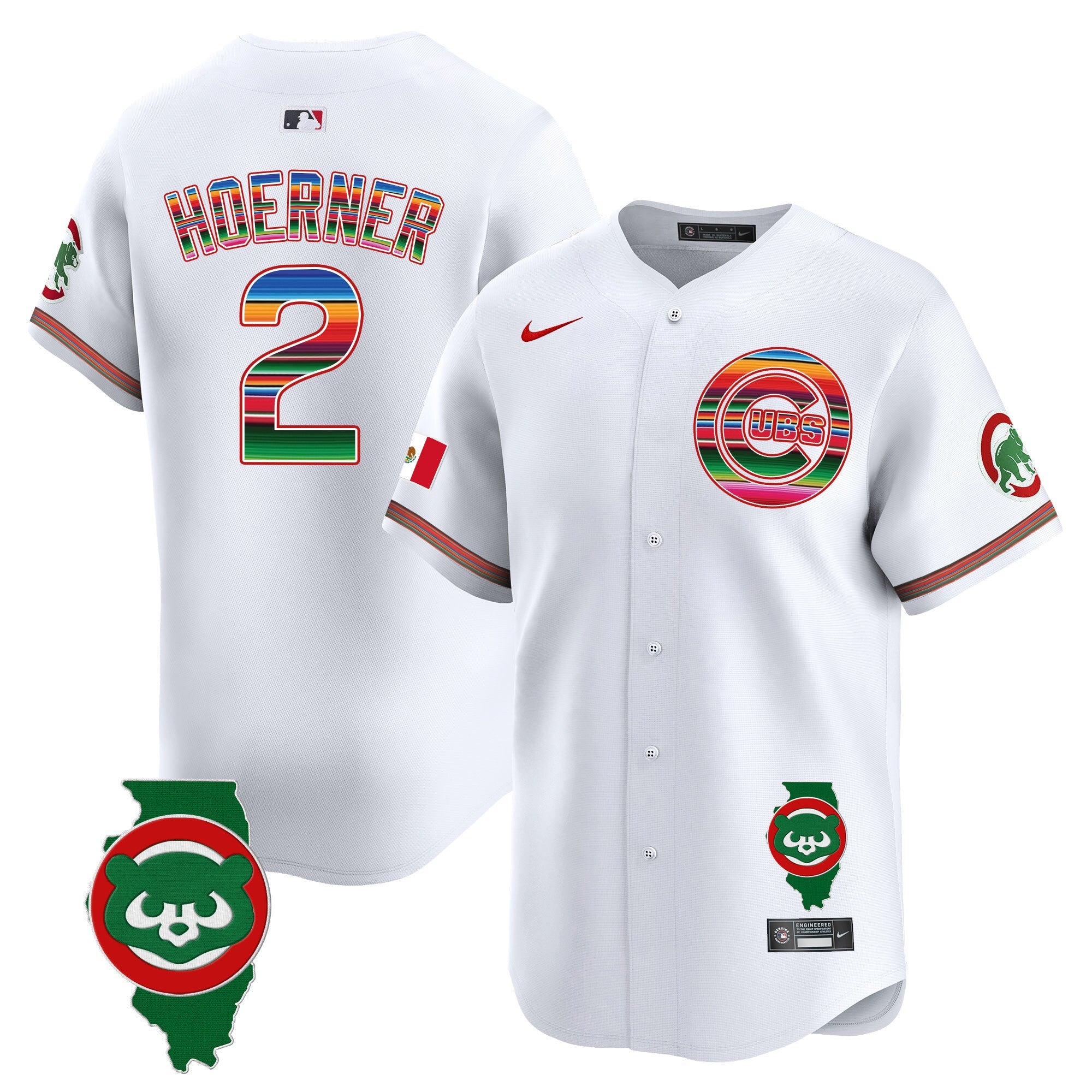 Men’s Chicago Mexico Illinois Patch Vapor Premier Limited Jersey