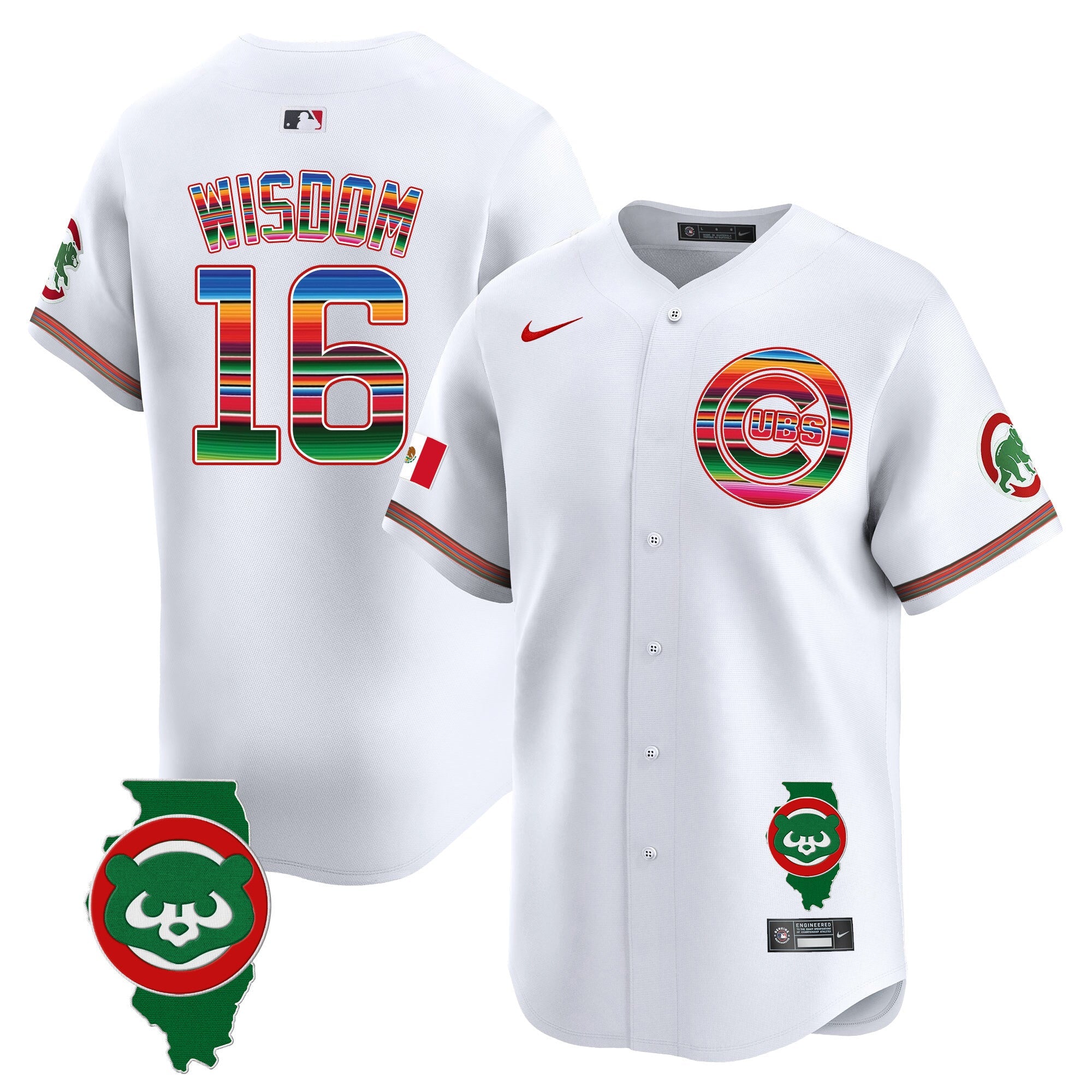 Men’s Chicago Mexico Illinois Patch Vapor Premier Limited Jersey