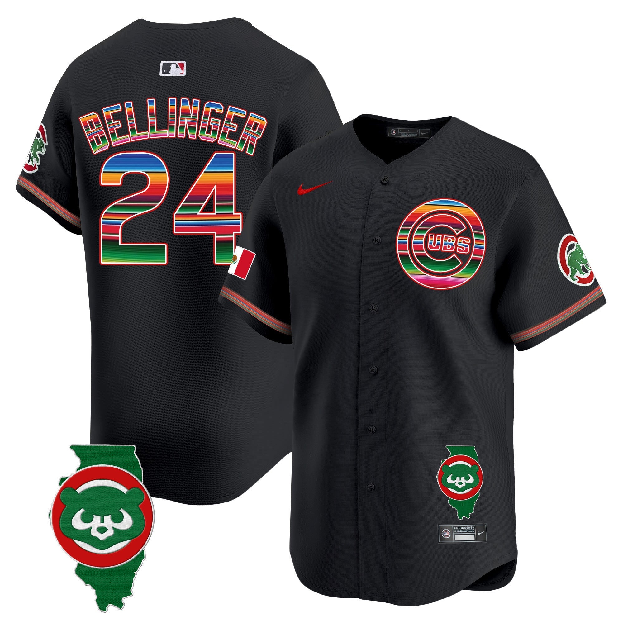 Men’s Chicago Mexico Illinois Patch Vapor Premier Limited Jersey