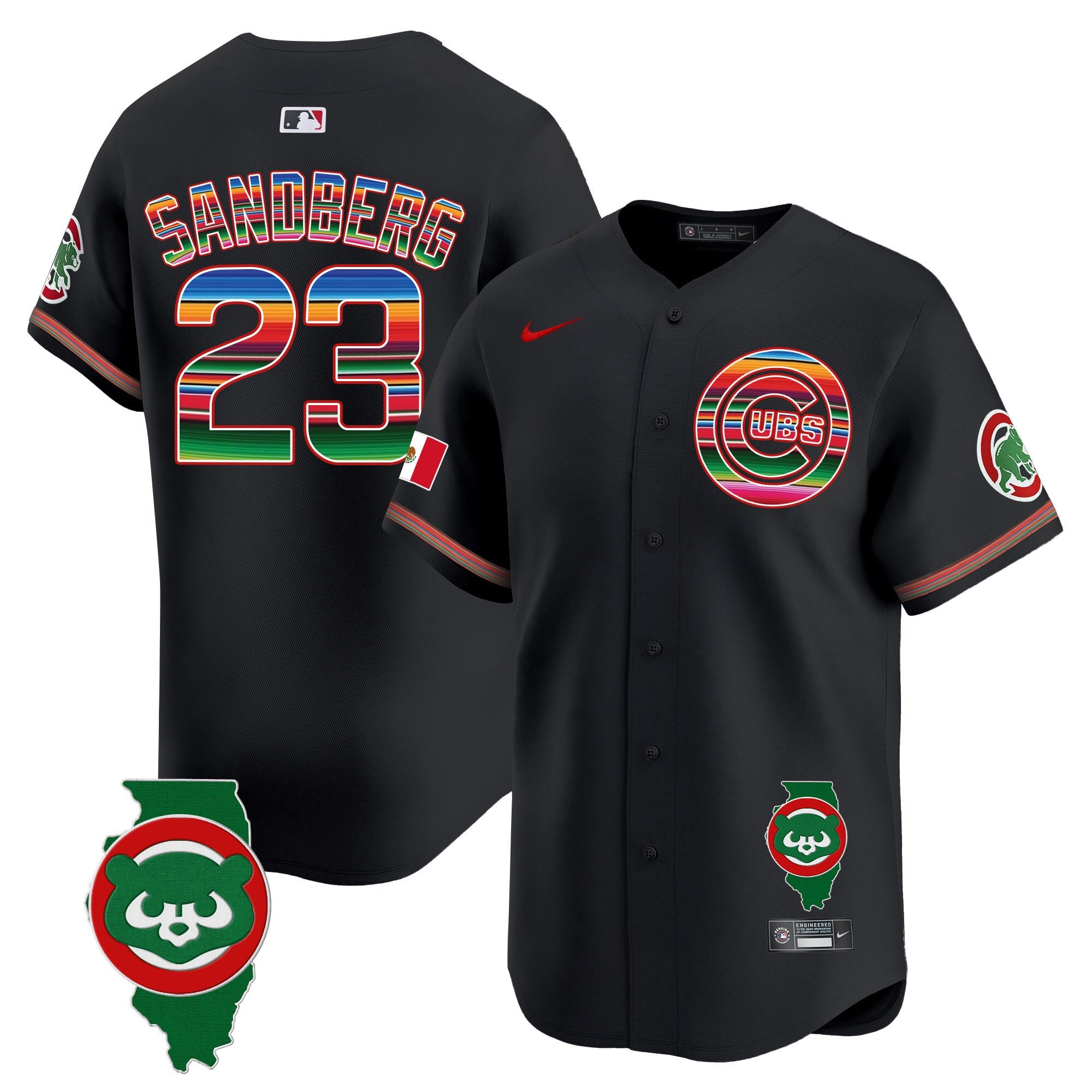 Men’s Chicago Mexico Illinois Patch Vapor Premier Limited Jersey