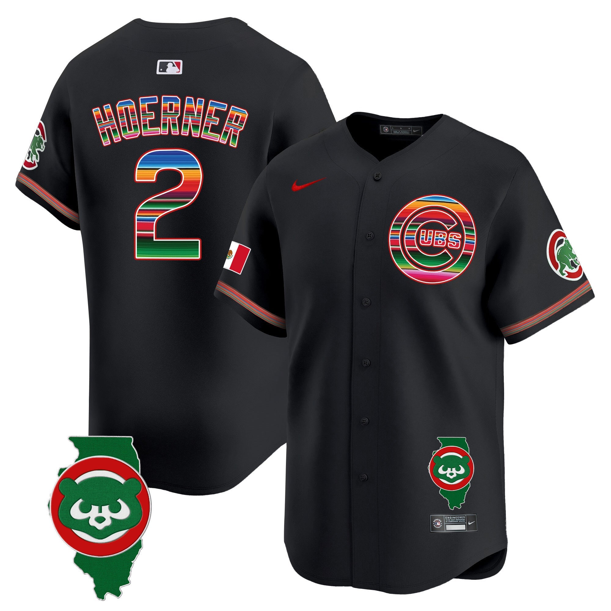 Men’s Chicago Mexico Illinois Patch Vapor Premier Limited Jersey