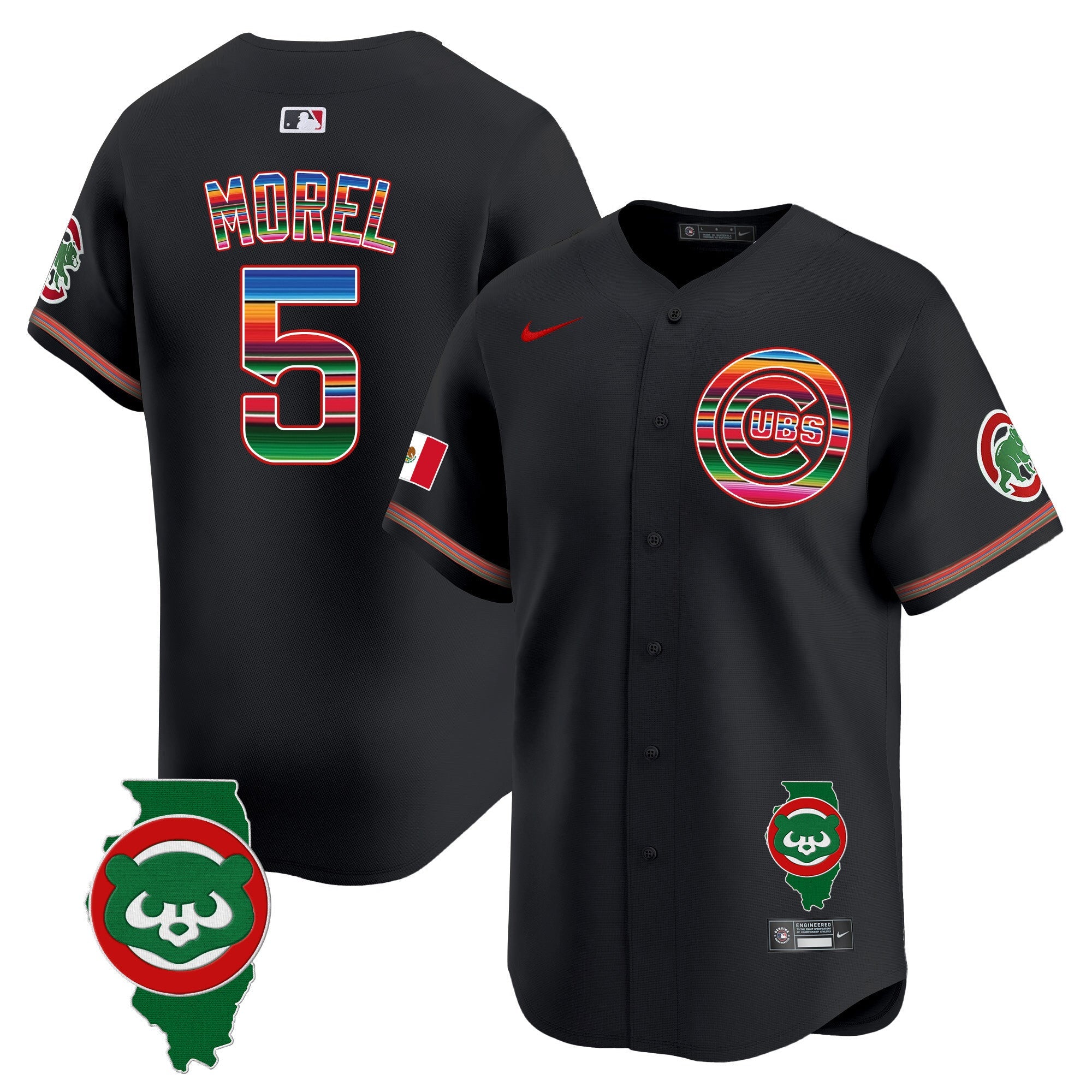 Men’s Chicago Mexico Illinois Patch Vapor Premier Limited Jersey