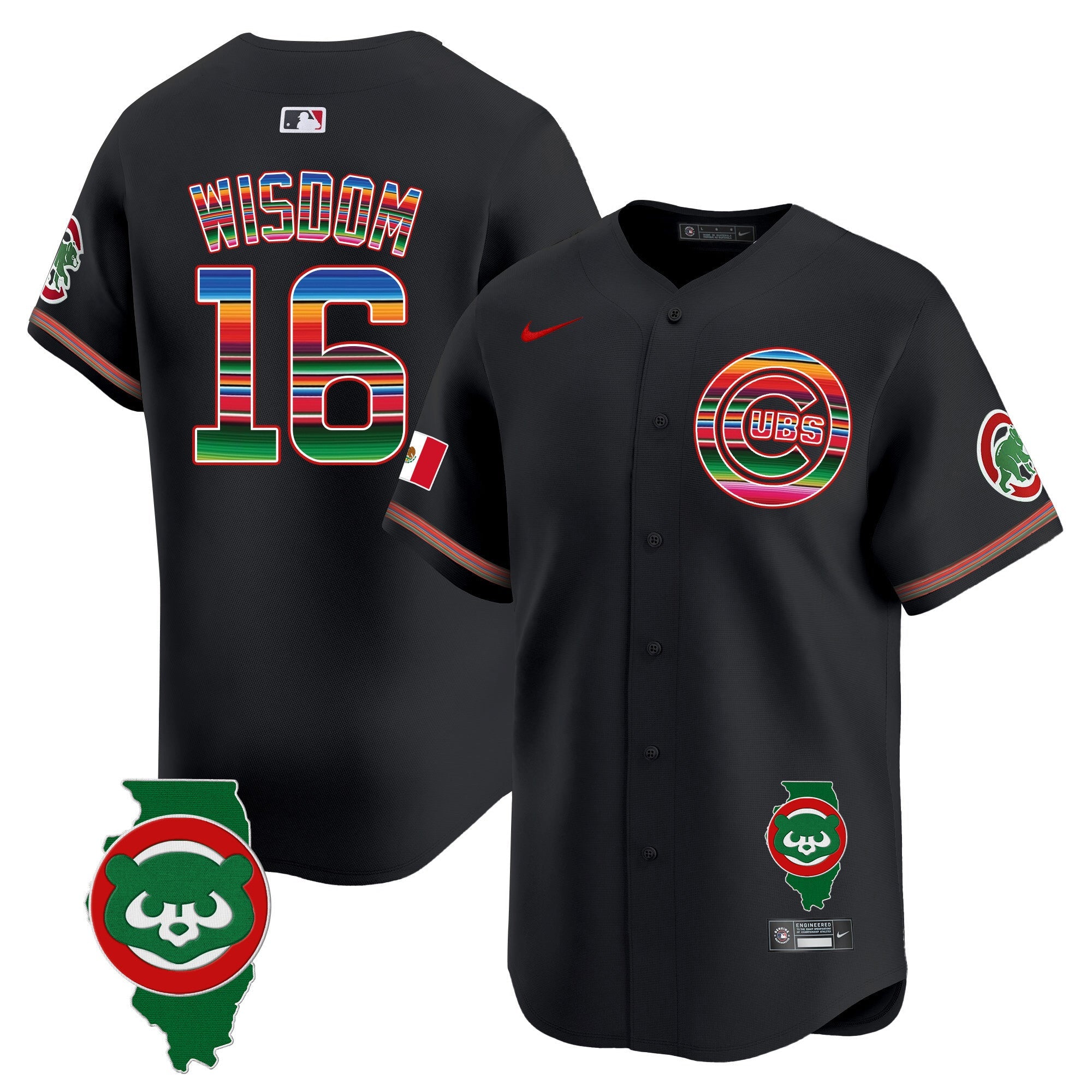 Men’s Chicago Mexico Illinois Patch Vapor Premier Limited Jersey