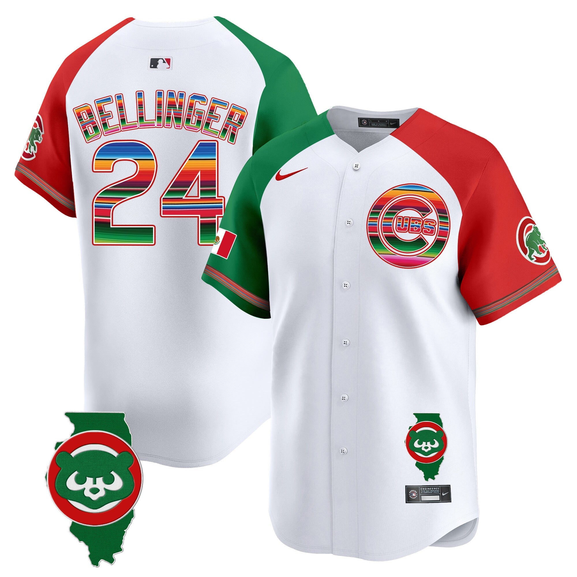 Men’s Chicago Mexico Illinois Patch Vapor Premier Limited Jersey