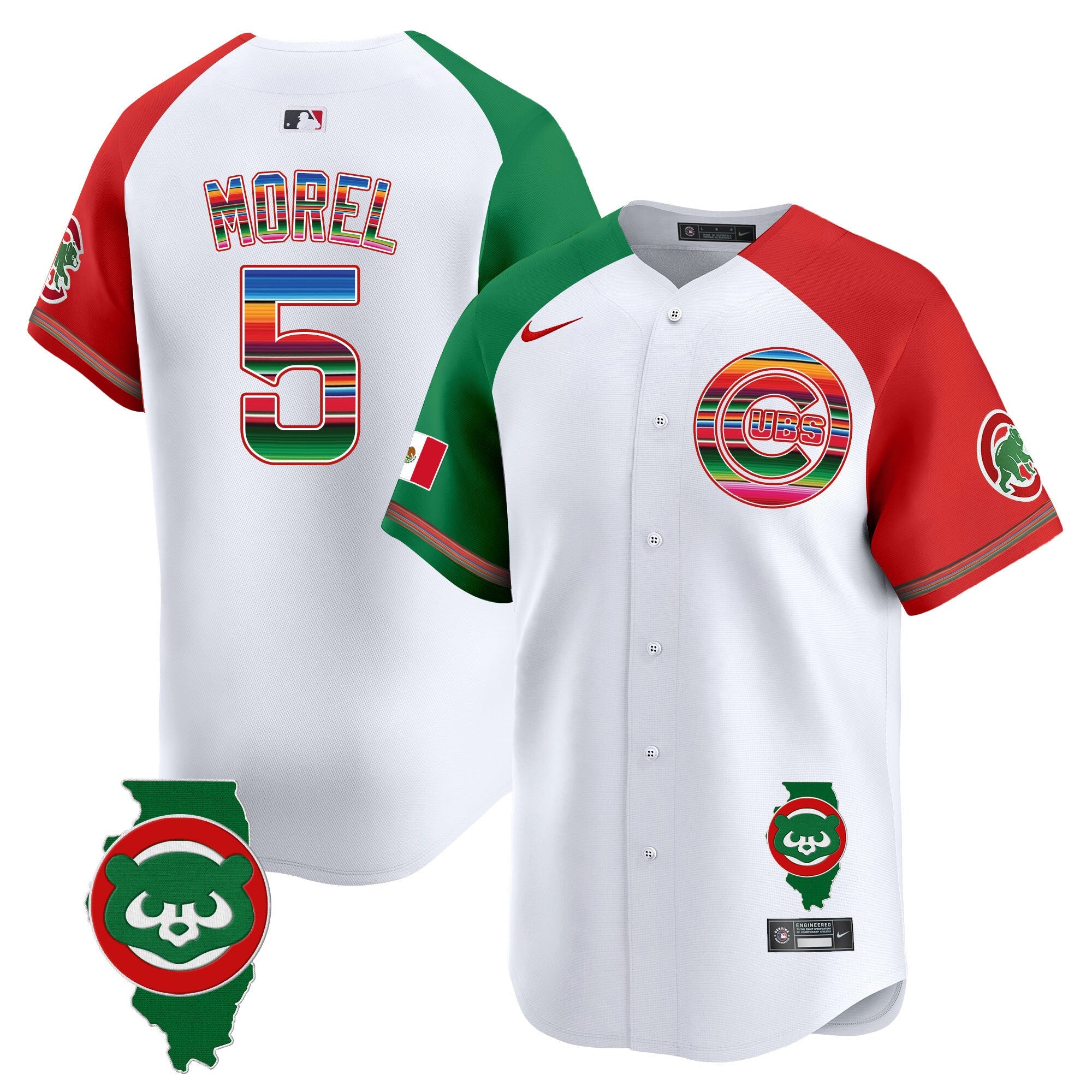 Men’s Chicago Mexico Illinois Patch Vapor Premier Limited Jersey