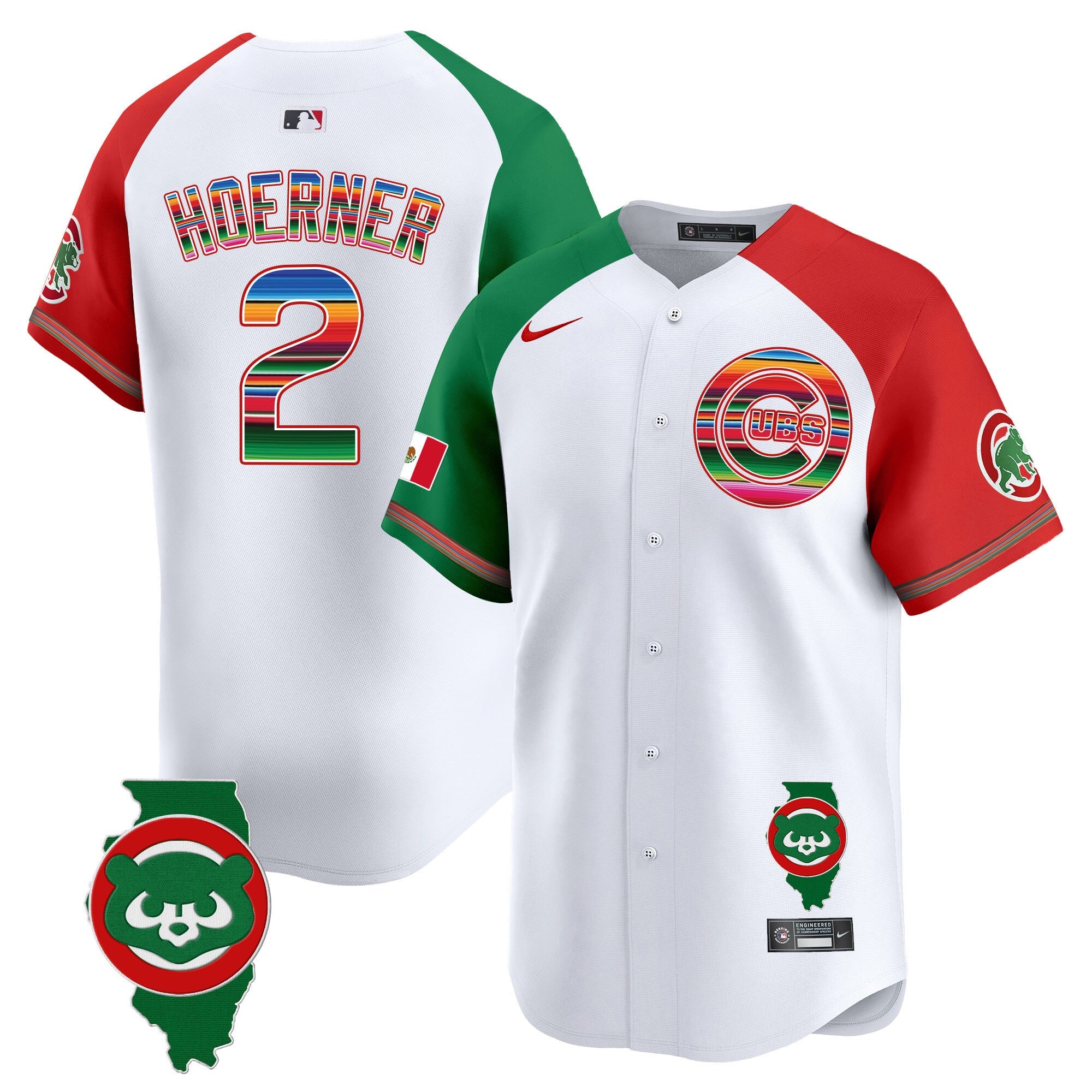 Men’s Chicago Mexico Illinois Patch Vapor Premier Limited Jersey