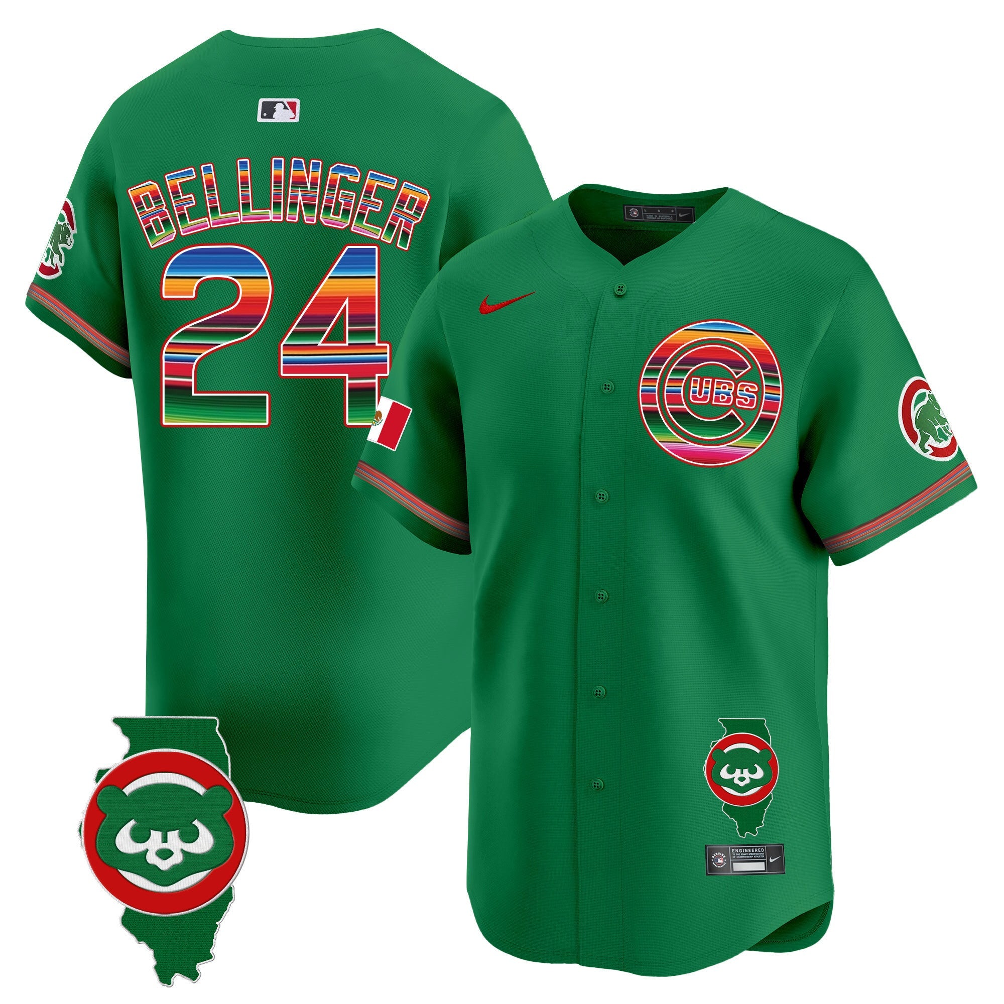 Men’s Chicago Mexico Illinois Patch Vapor Premier Limited Jersey
