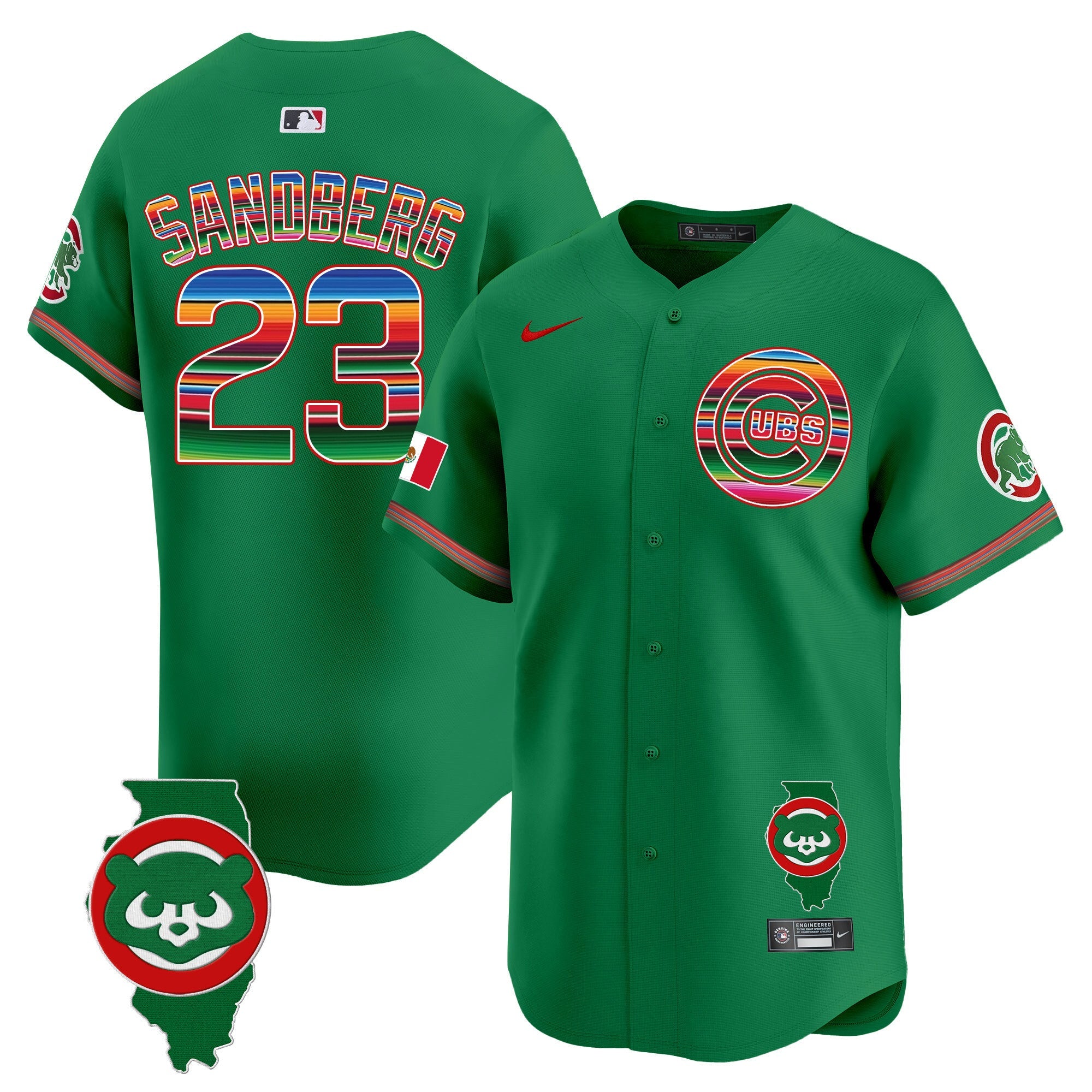 Men’s Chicago Mexico Illinois Patch Vapor Premier Limited Jersey