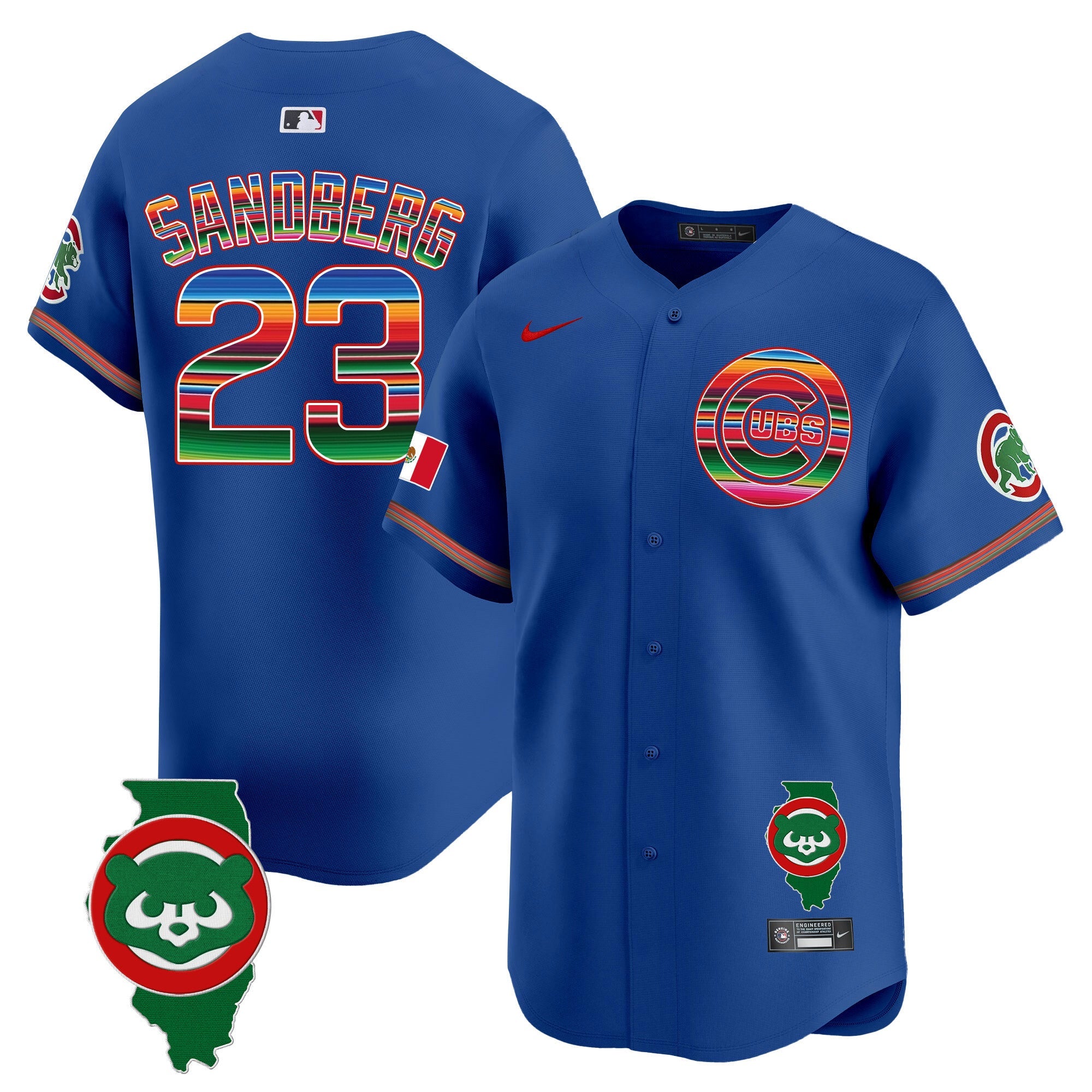 Men’s Chicago Mexico Illinois Patch Vapor Premier Limited Jersey