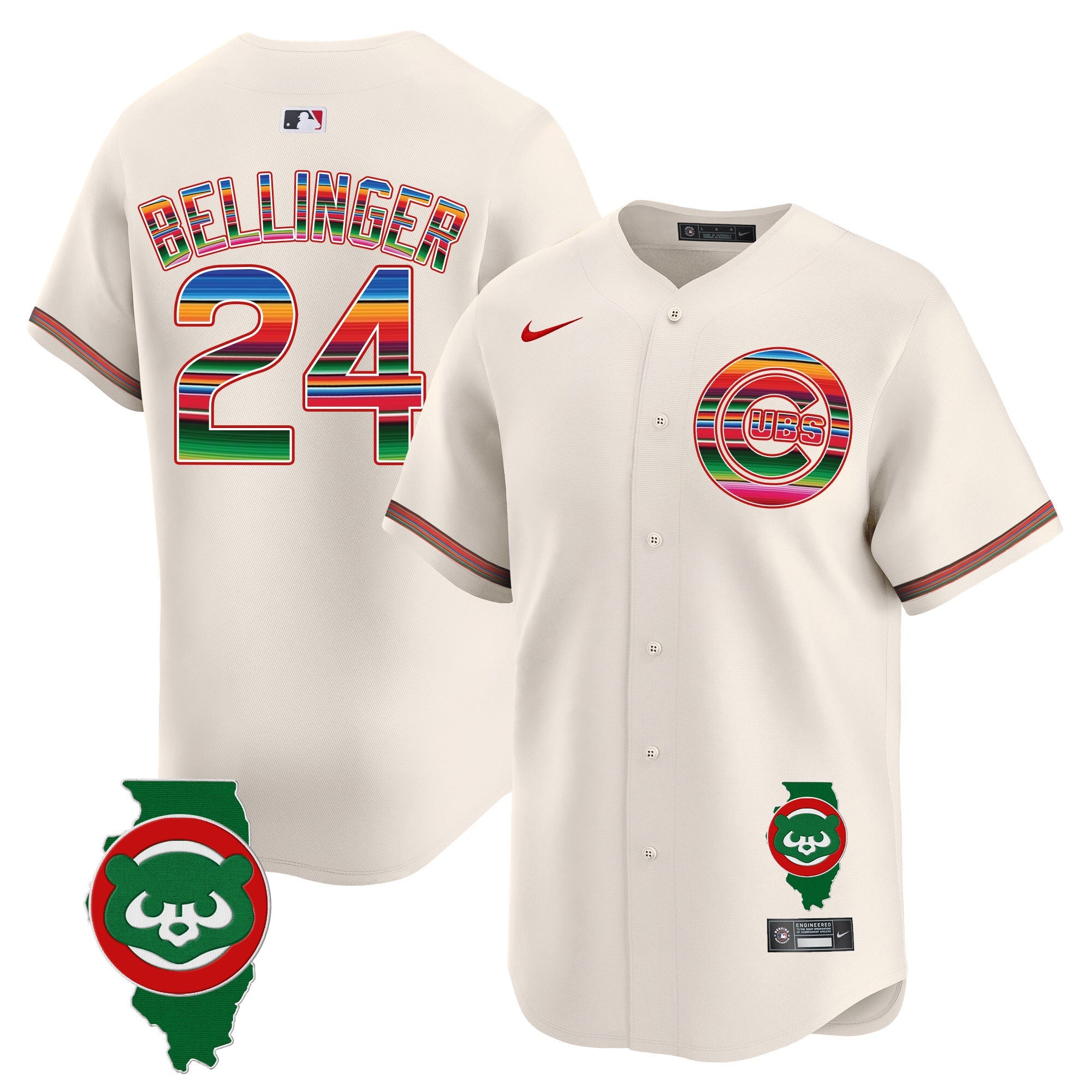 Men’s Chicago Mexico Illinois Patch Vapor Premier Limited Jersey