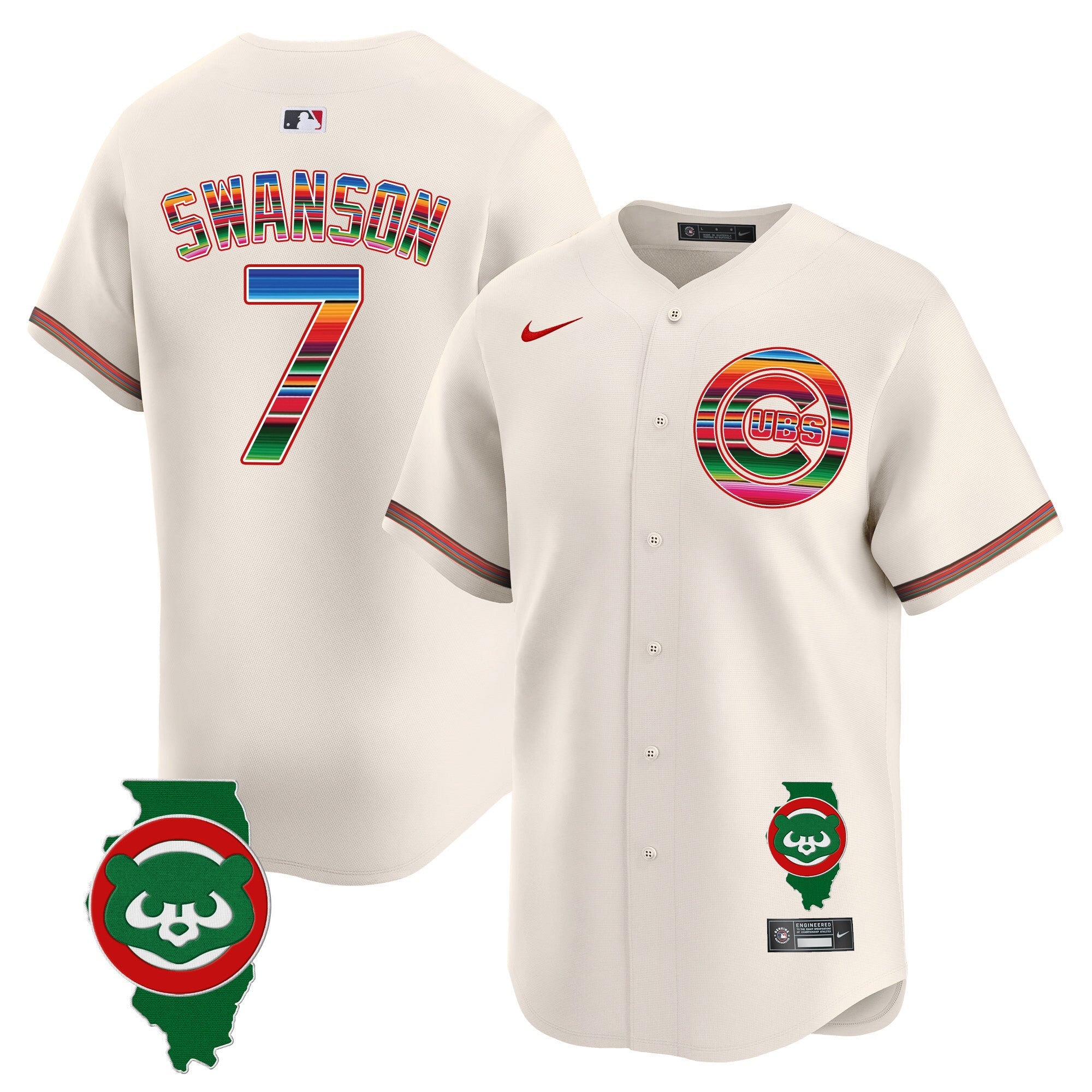 Men’s Chicago Mexico Illinois Patch Vapor Premier Limited Jersey