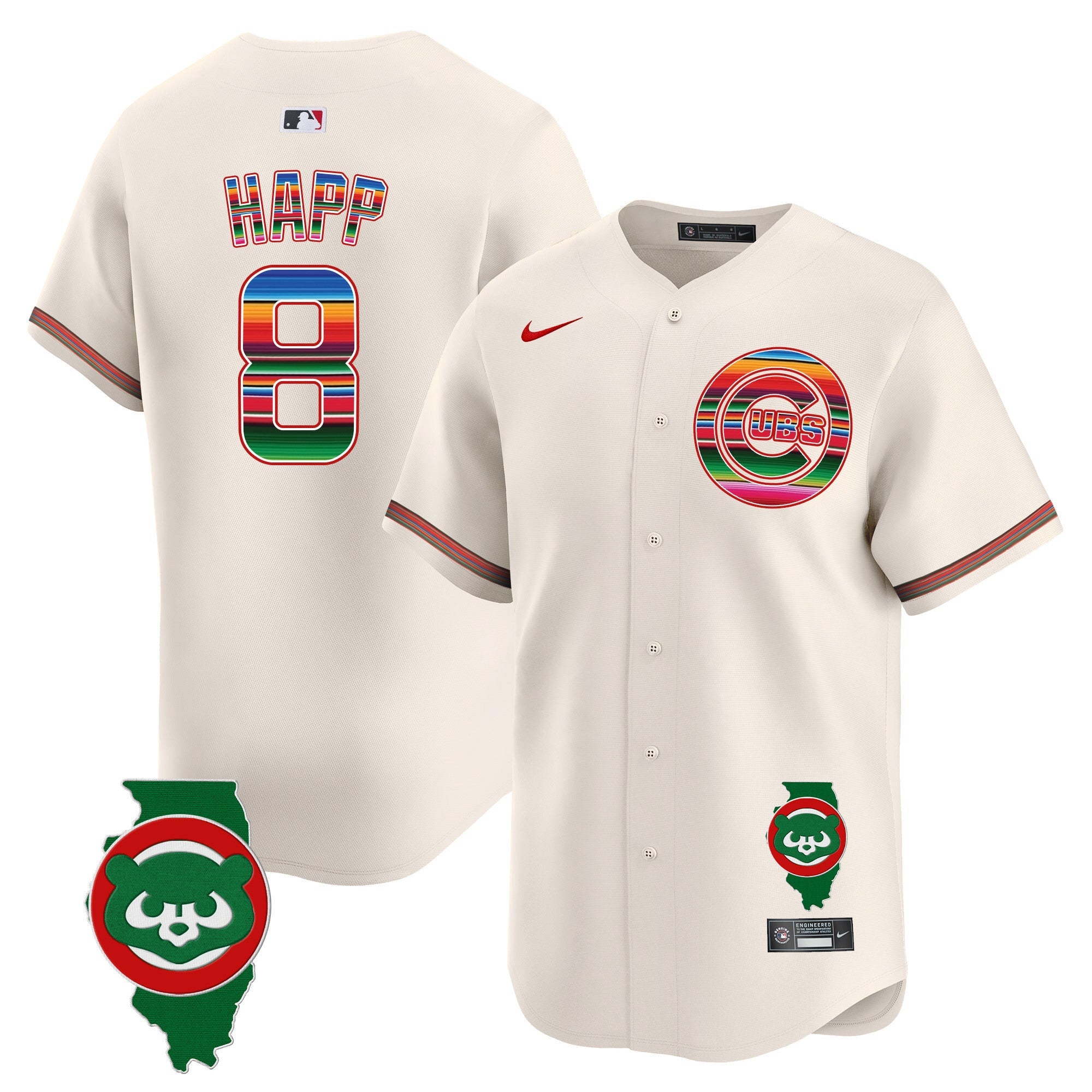 Men’s Chicago Mexico Illinois Patch Vapor Premier Limited Jersey