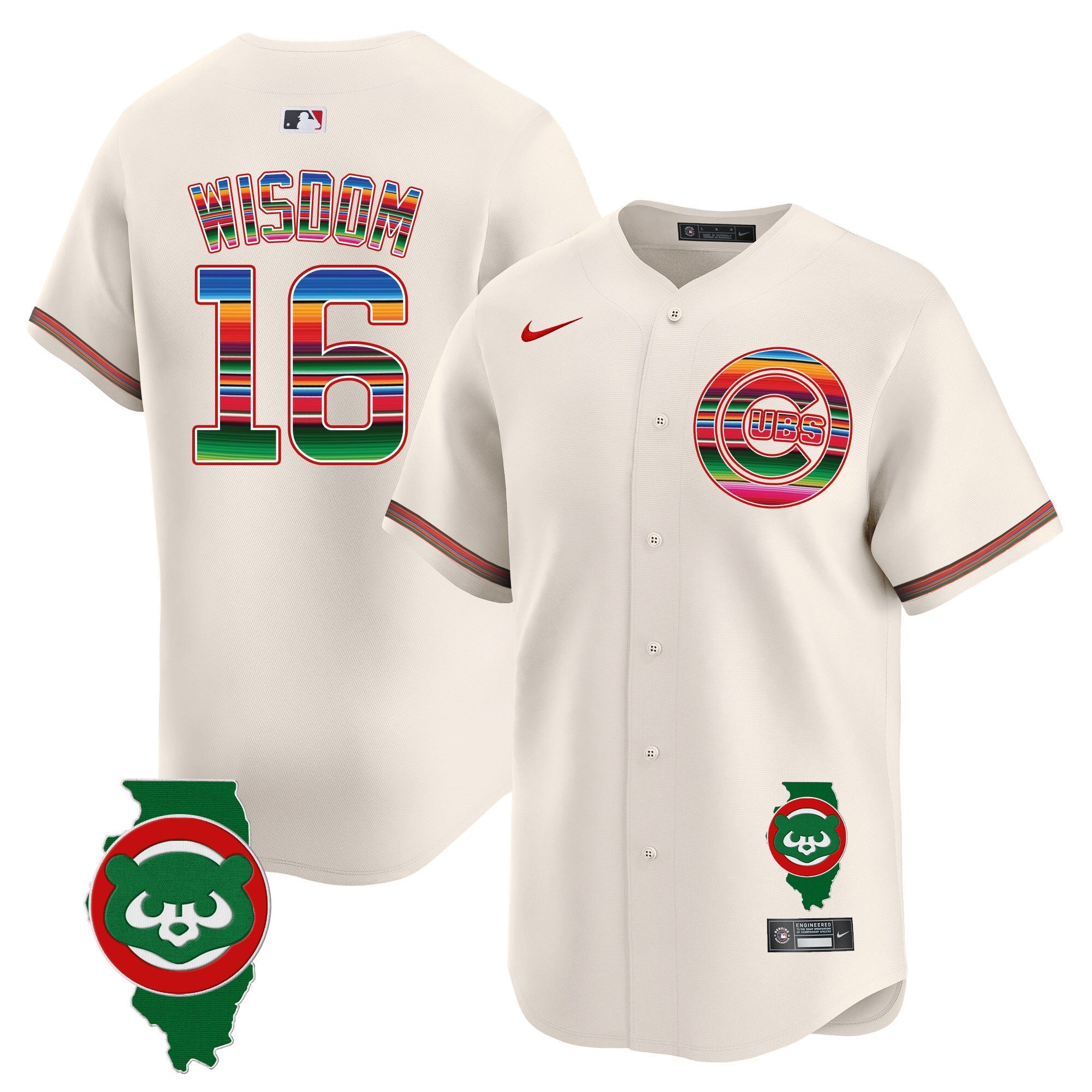 Men’s Chicago Mexico Illinois Patch Vapor Premier Limited Jersey