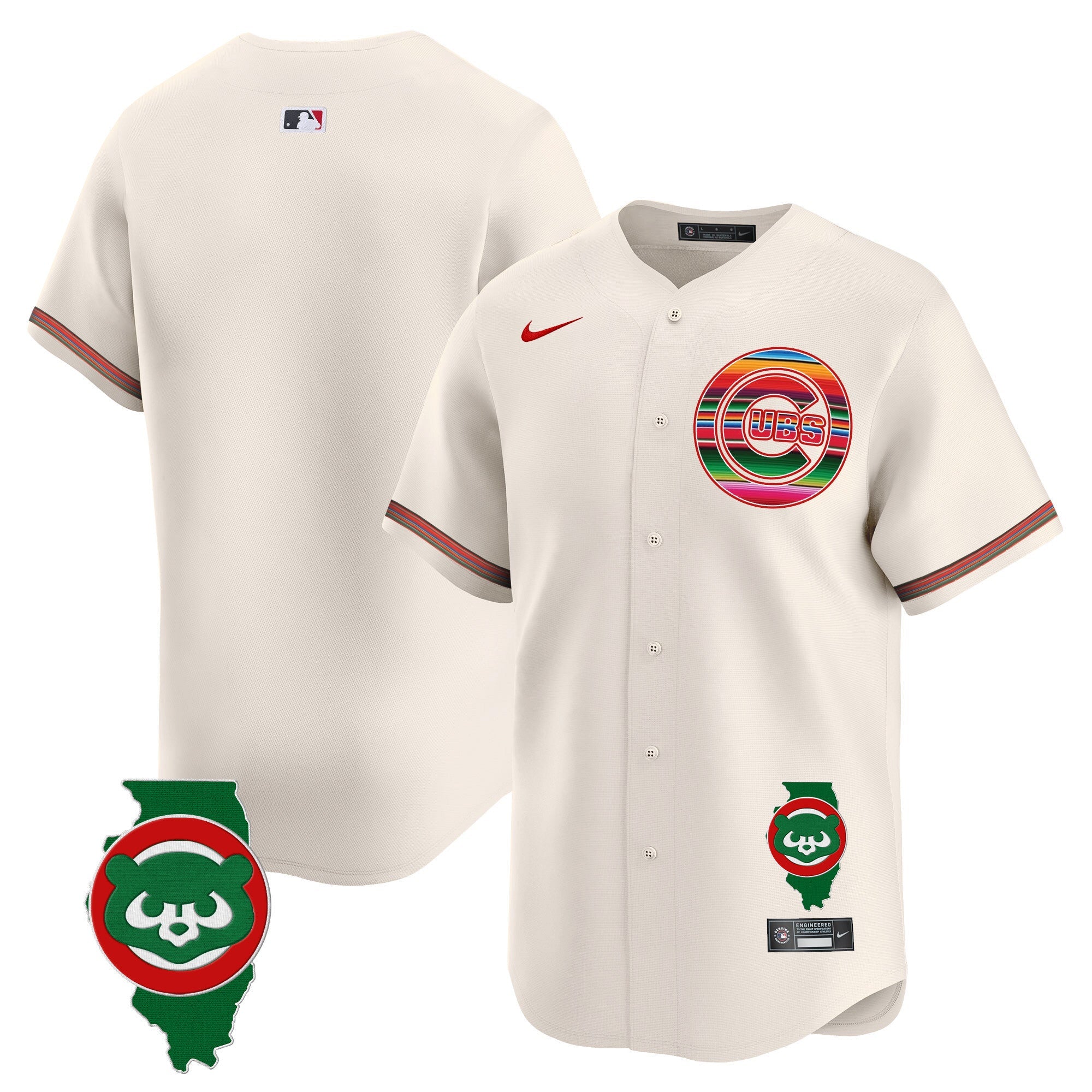 Men’s Chicago Mexico Illinois Patch Vapor Premier Limited Jersey