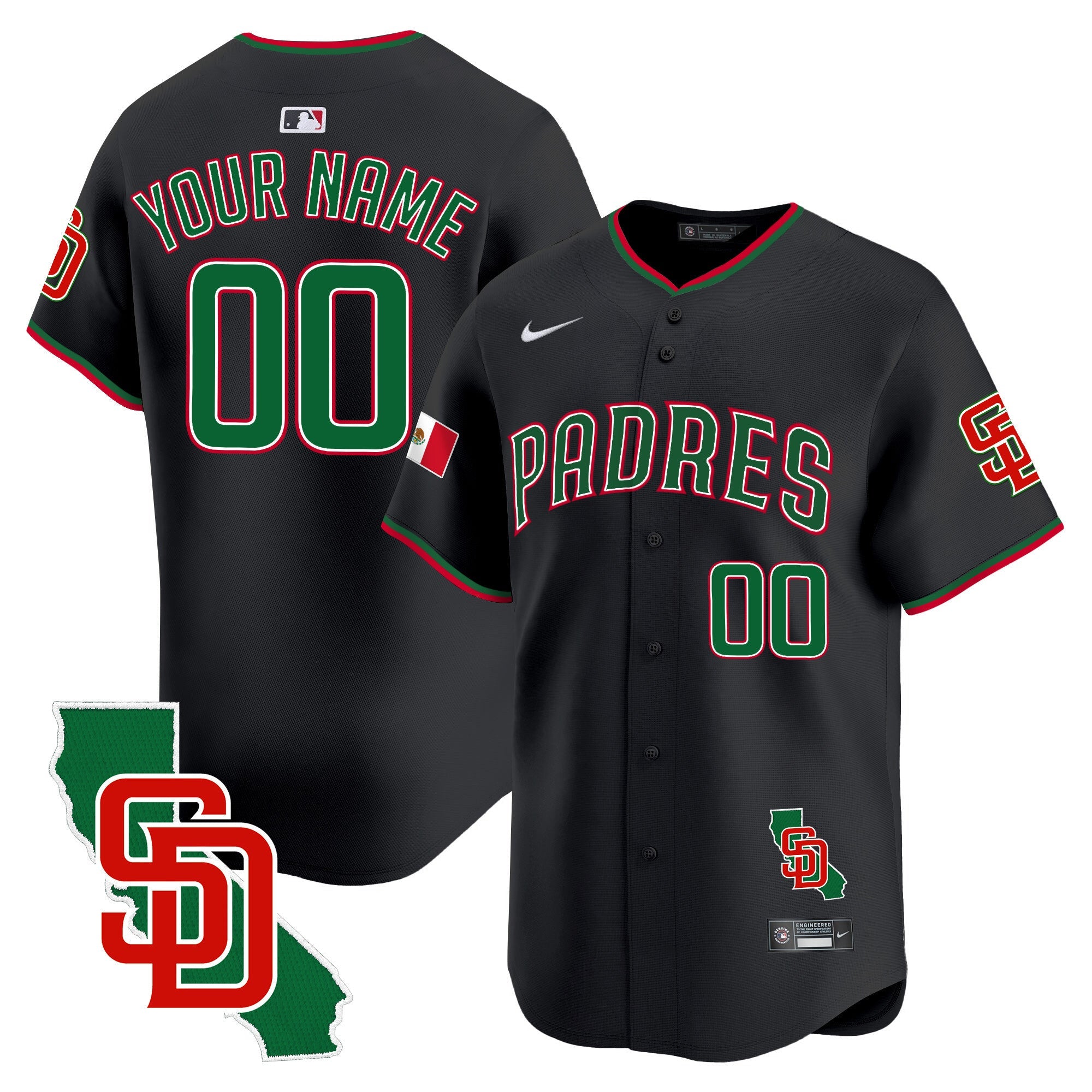 Mexico California Patch Vapor Premier Limited Custom Jersey V5
