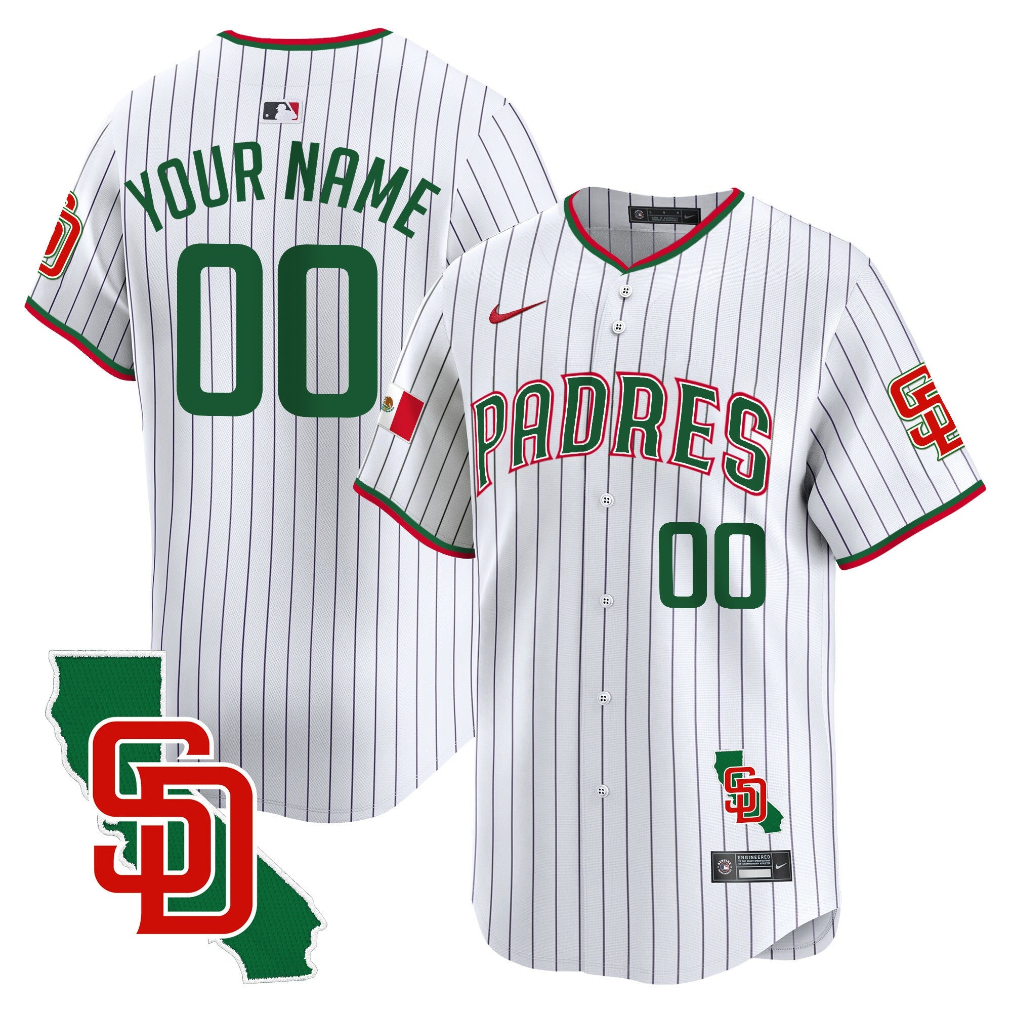 Mexico California Patch Vapor Premier Limited Custom Jersey V5