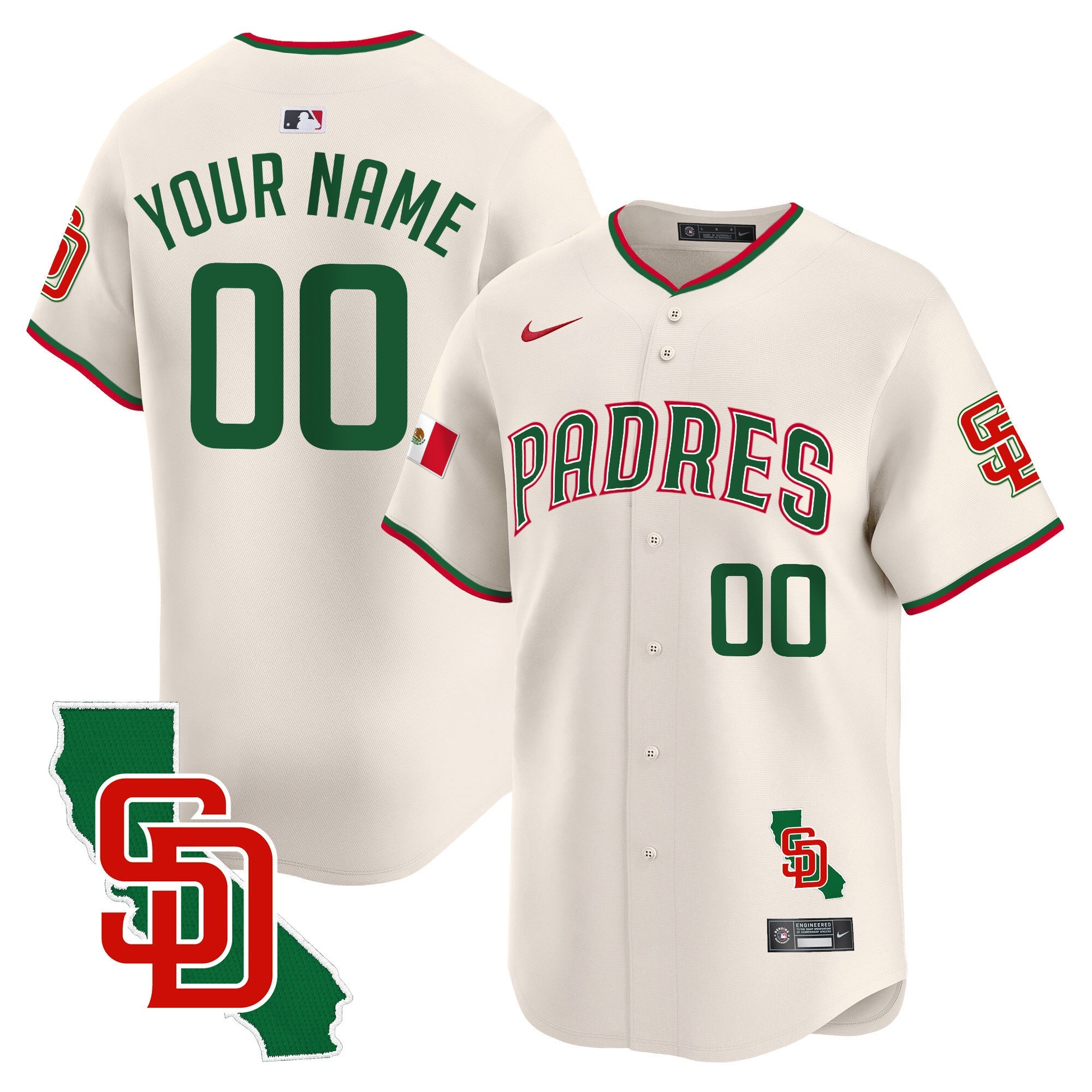 Mexico California Patch Vapor Premier Limited Custom Jersey V5