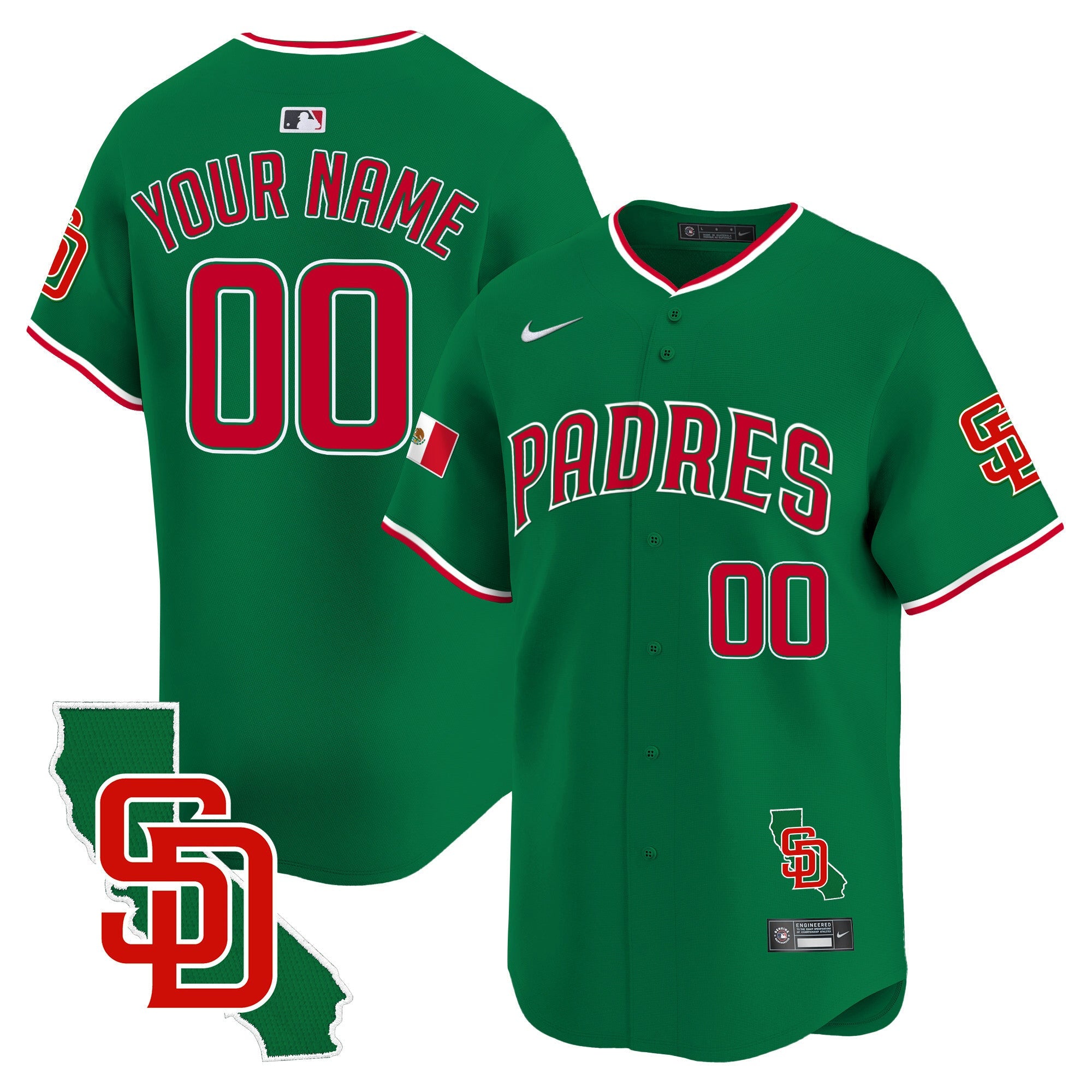 Mexico California Patch Vapor Premier Limited Custom Jersey V5