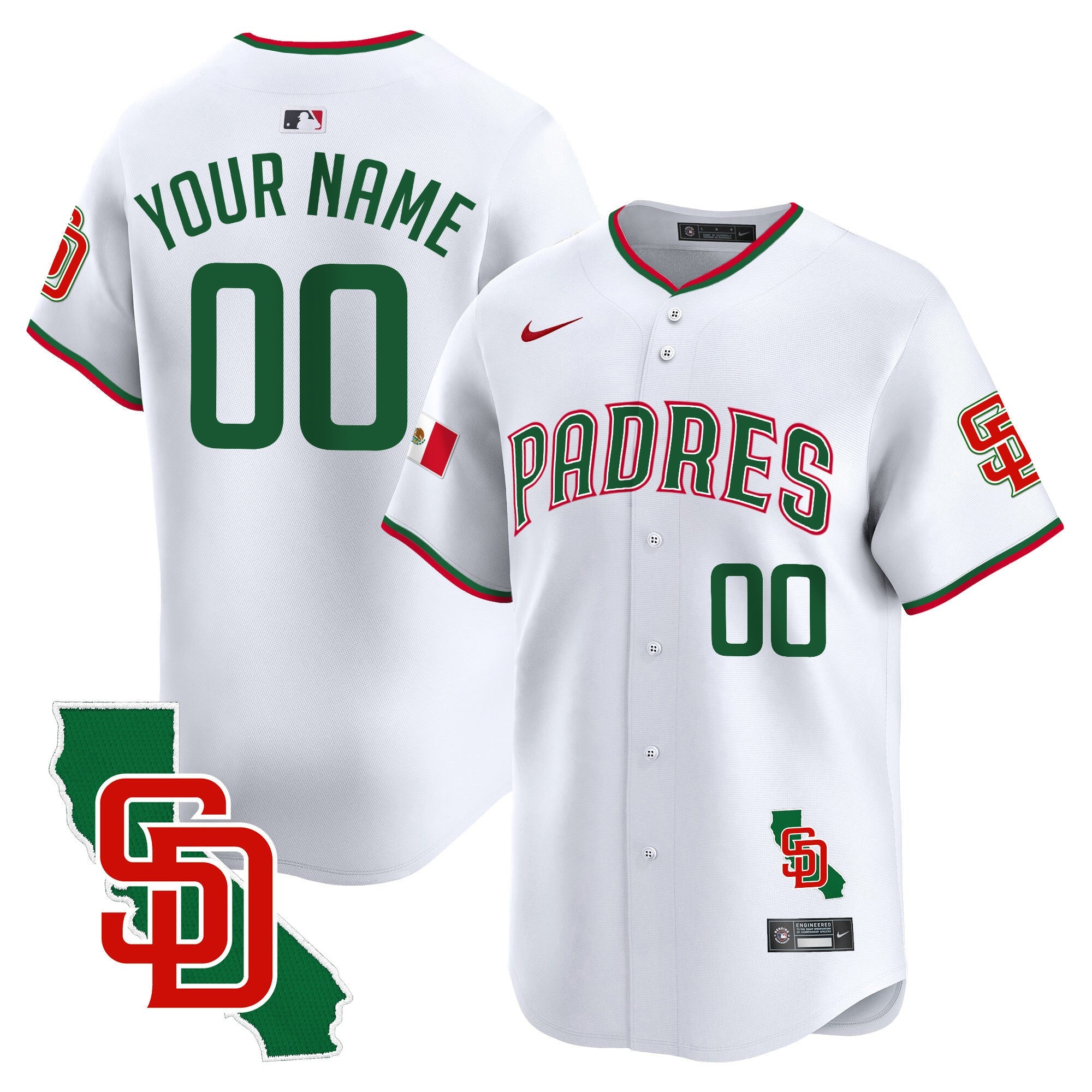 Mexico California Patch Vapor Premier Limited Custom Jersey V5