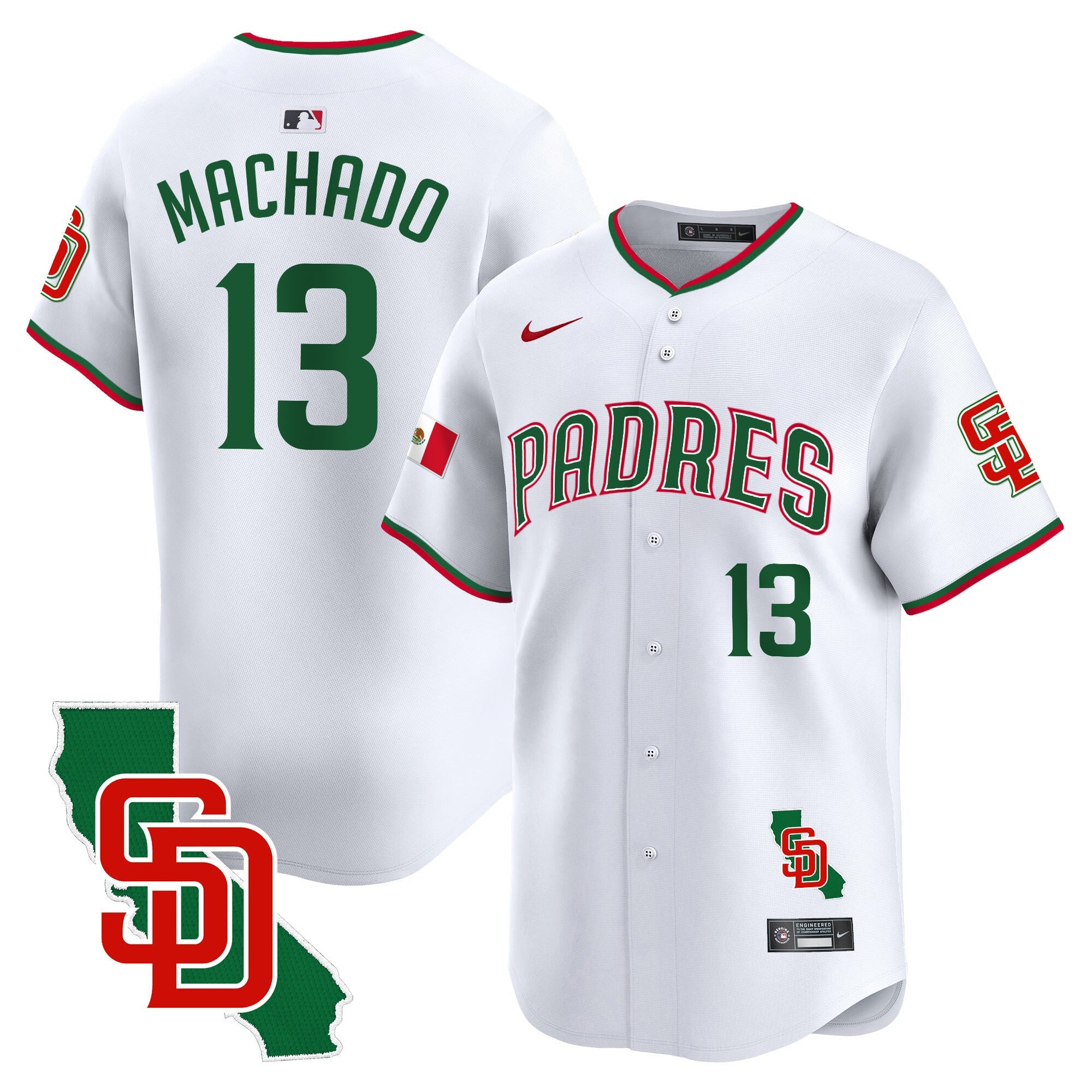 Men’s Mexico California Patch Vapor Premier Limited Jersey V5