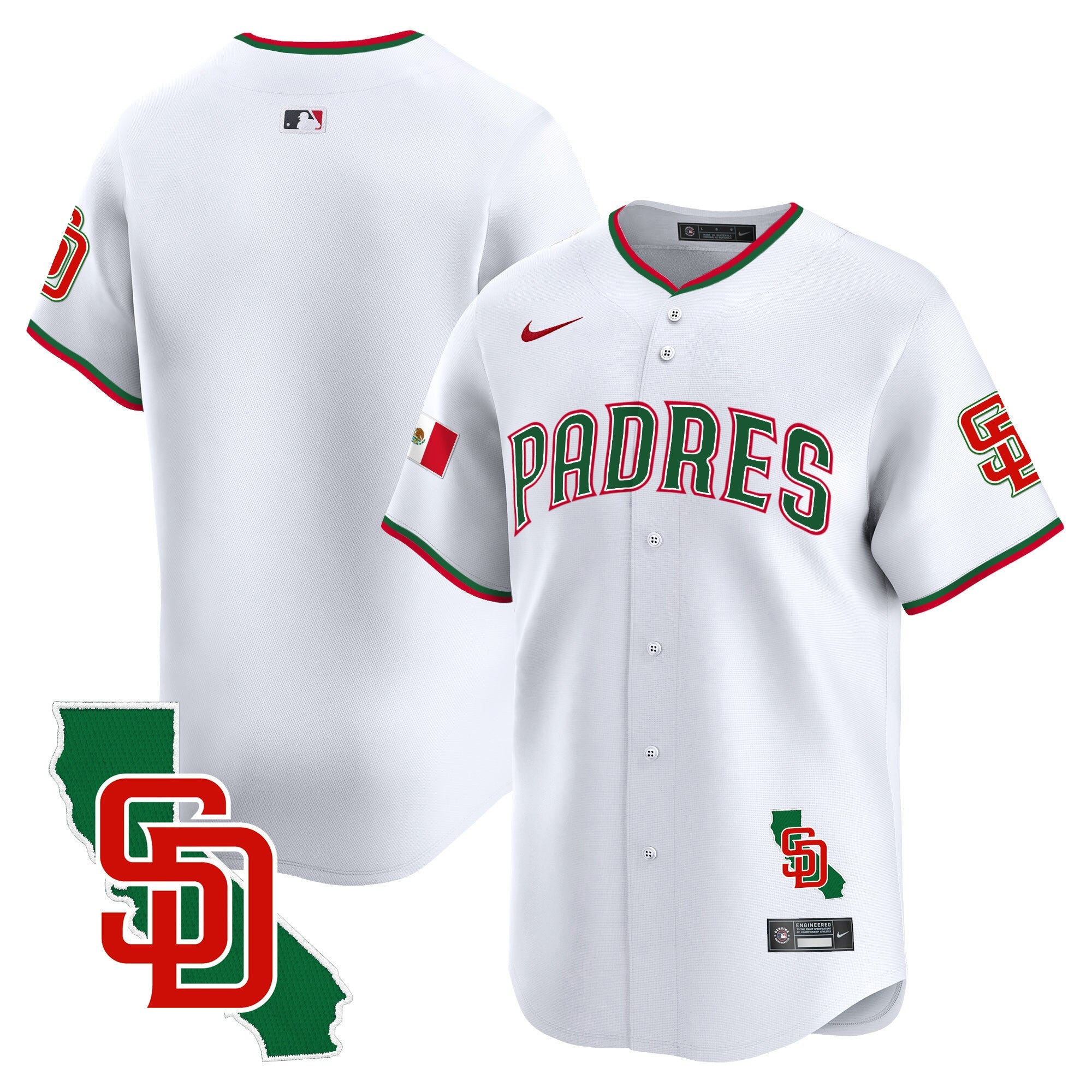 Men’s Mexico California Patch Vapor Premier Limited Jersey V5