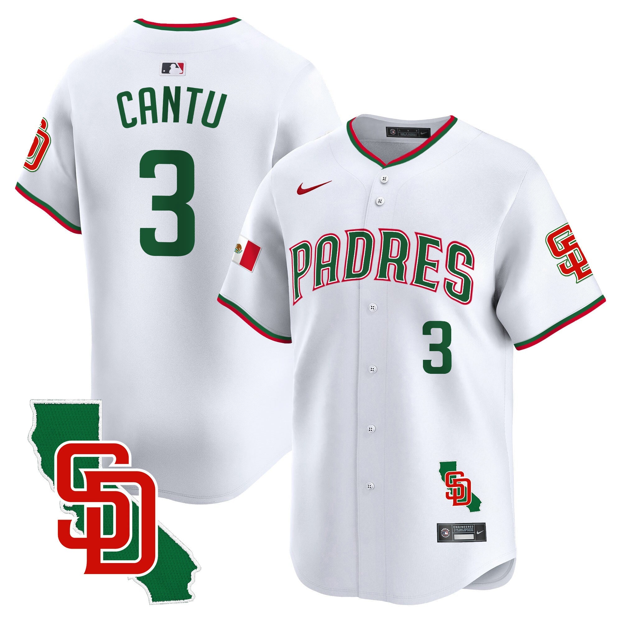 Men’s Mexico California Patch Vapor Premier Limited Jersey V5