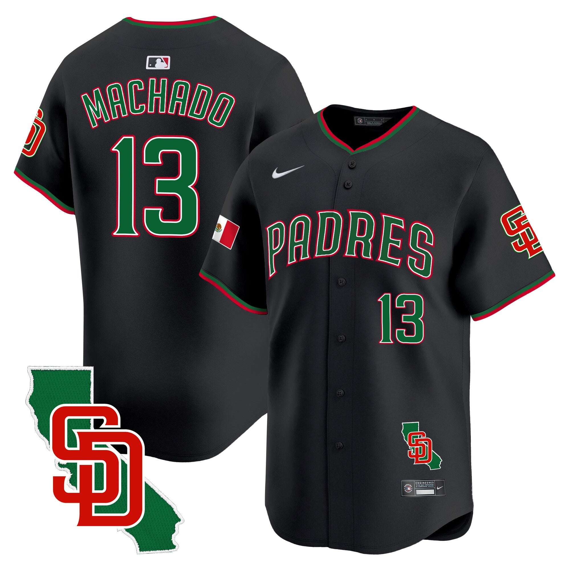 Men’s Mexico California Patch Vapor Premier Limited Jersey V5