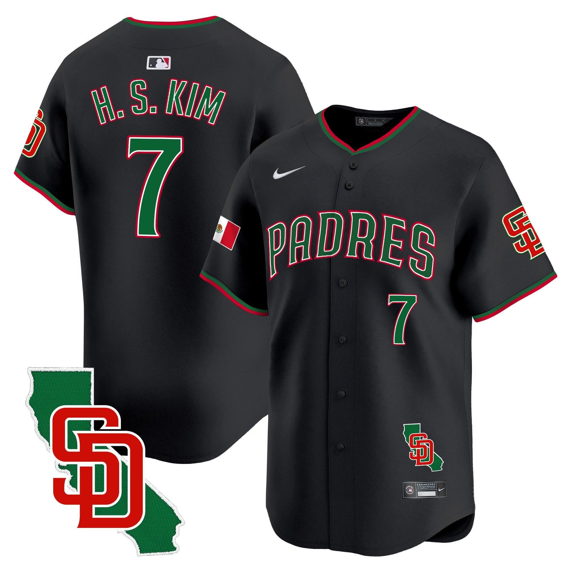 Men’s Mexico California Patch Vapor Premier Limited Jersey V5