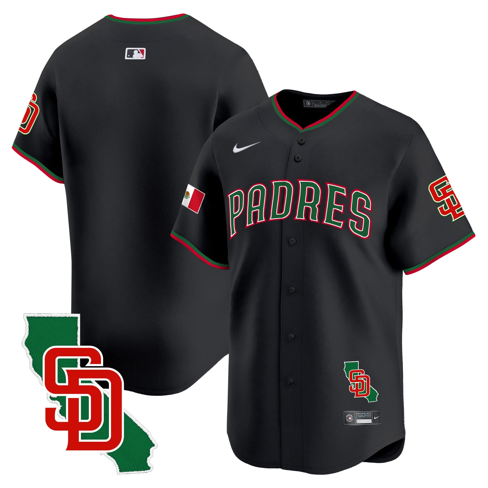Men’s Mexico California Patch Vapor Premier Limited Jersey V5