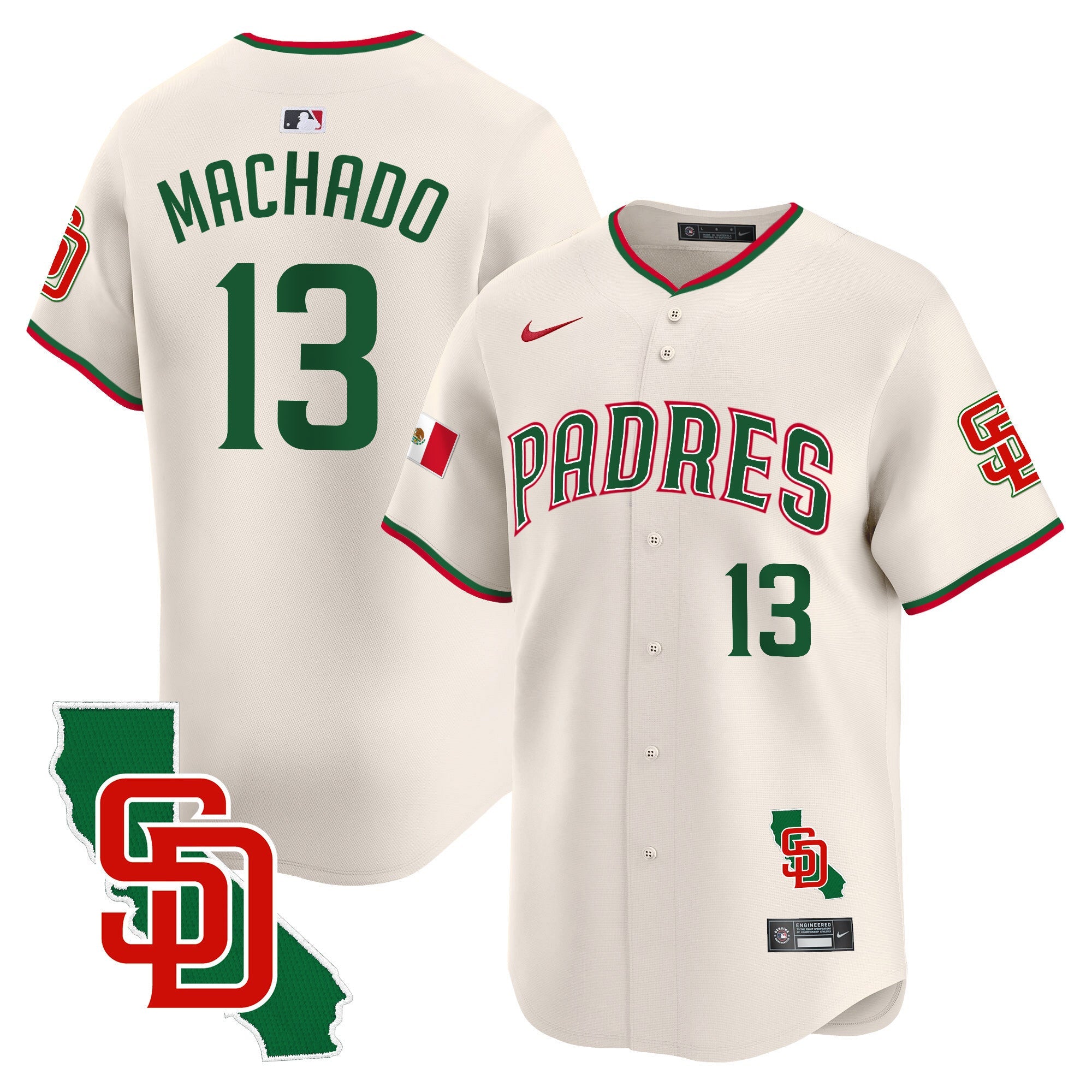 Men’s Mexico California Patch Vapor Premier Limited Jersey V5