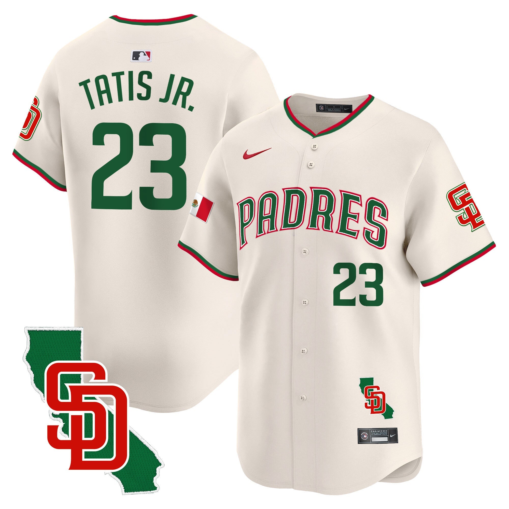 Men’s Mexico California Patch Vapor Premier Limited Jersey V5