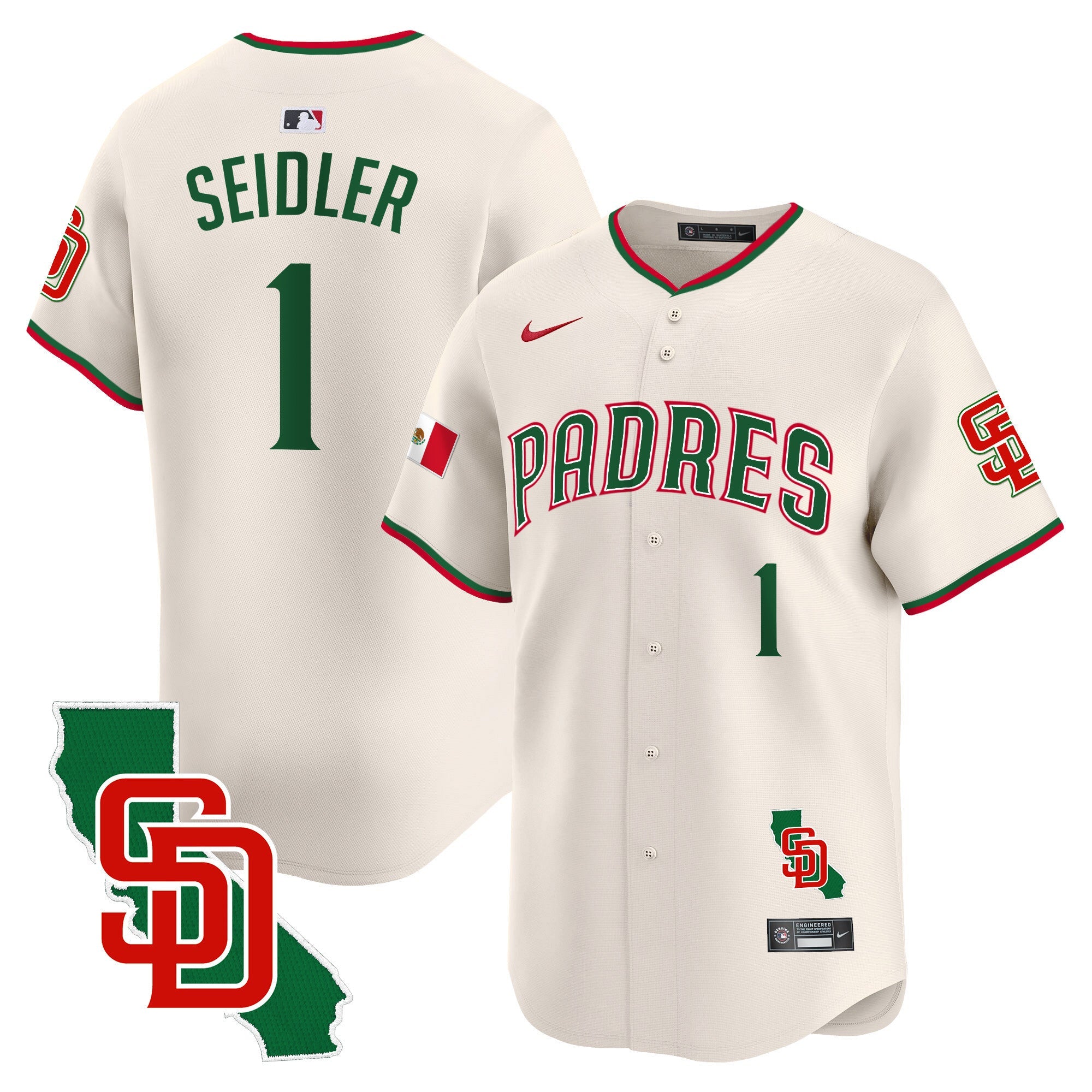 Men’s Mexico California Patch Vapor Premier Limited Jersey V5