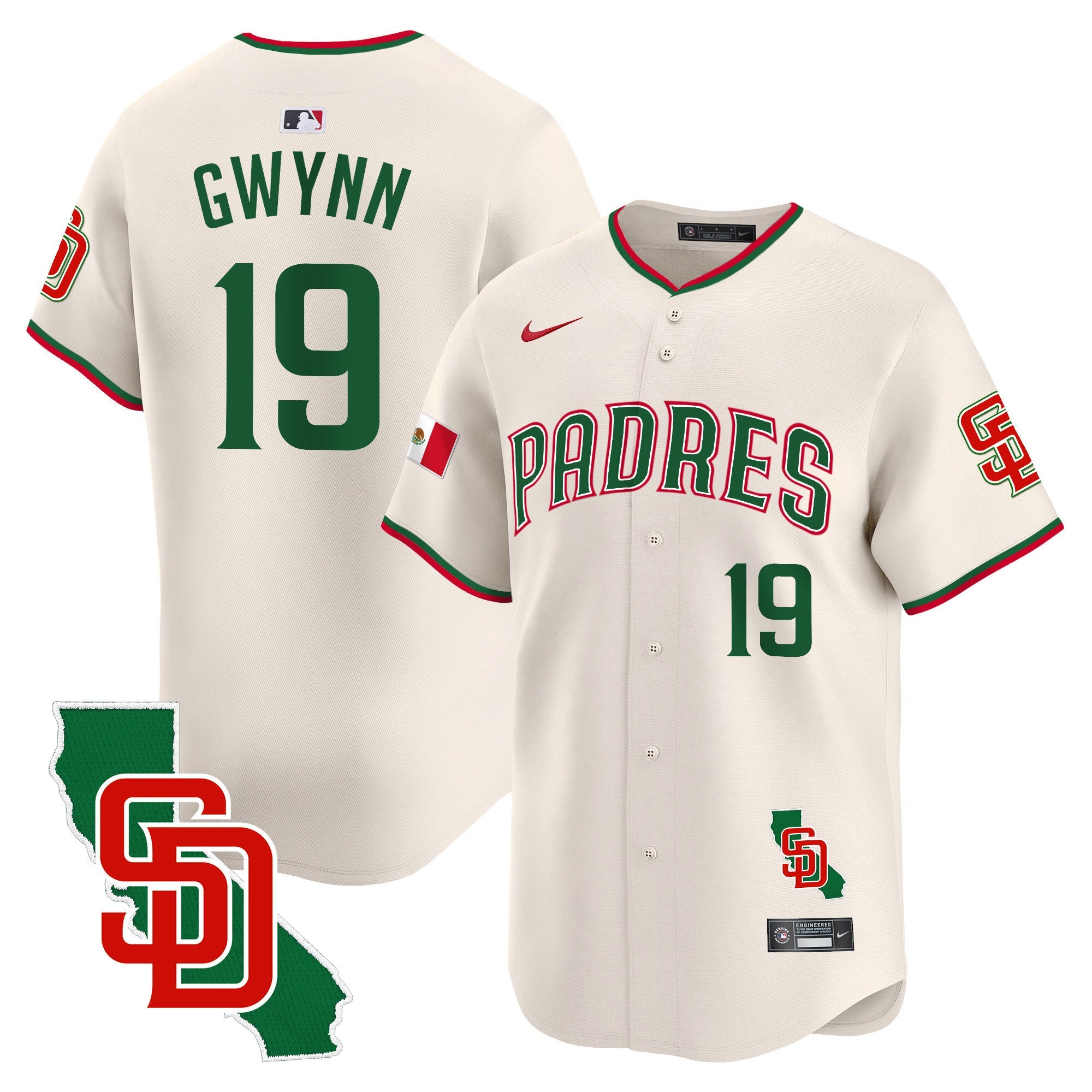 Men’s Mexico California Patch Vapor Premier Limited Jersey V5
