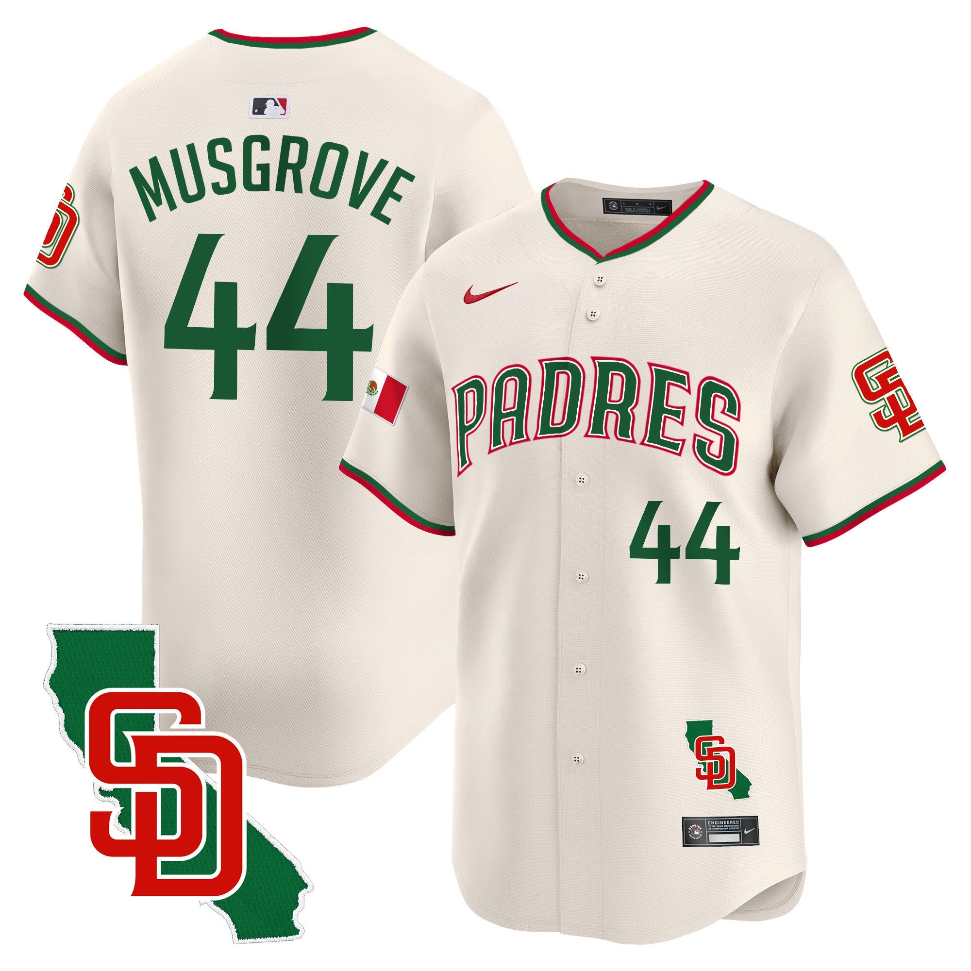 Men’s Mexico California Patch Vapor Premier Limited Jersey V5