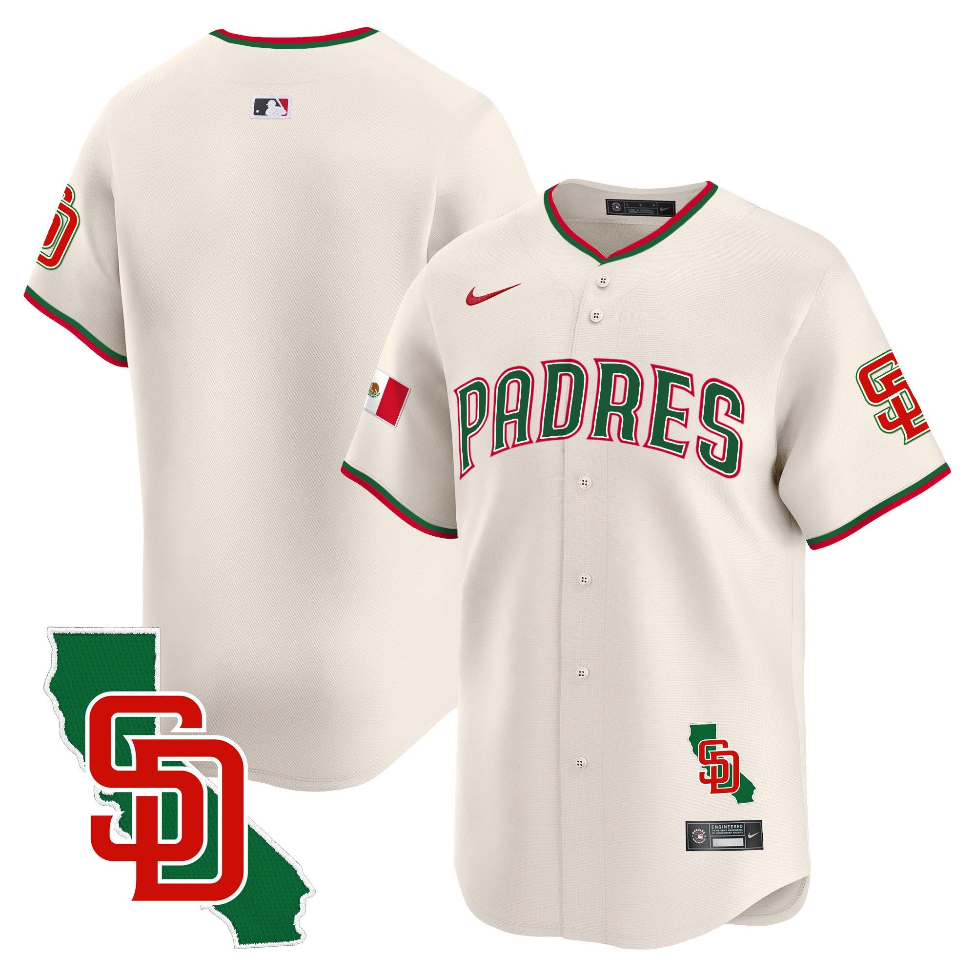 Men’s Mexico California Patch Vapor Premier Limited Jersey V5