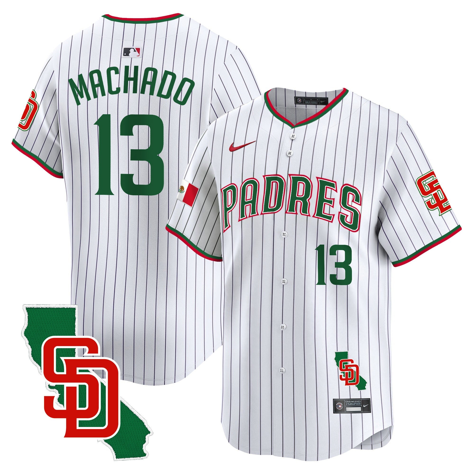 Men’s Mexico California Patch Vapor Premier Limited Jersey V5