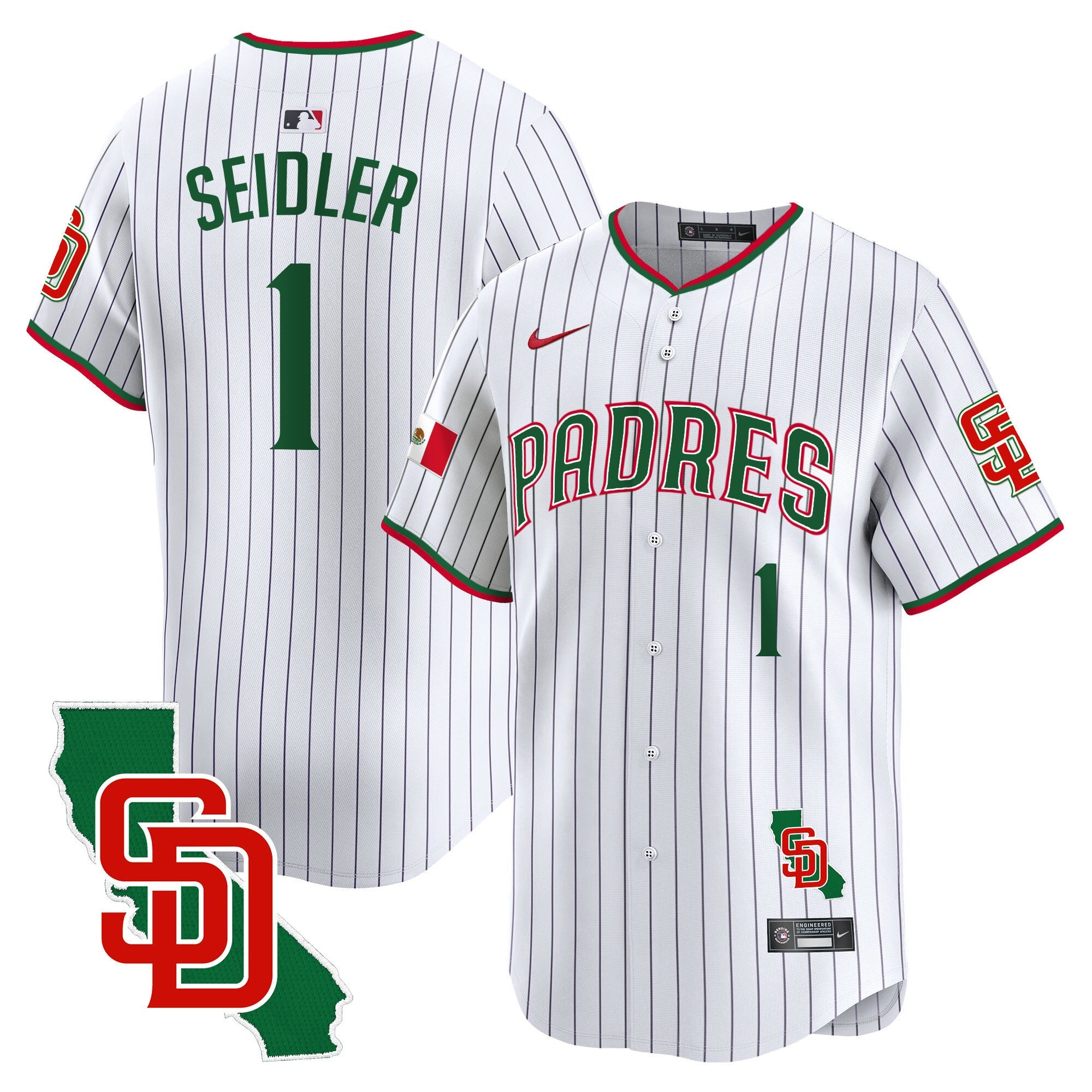 Men’s Mexico California Patch Vapor Premier Limited Jersey V5