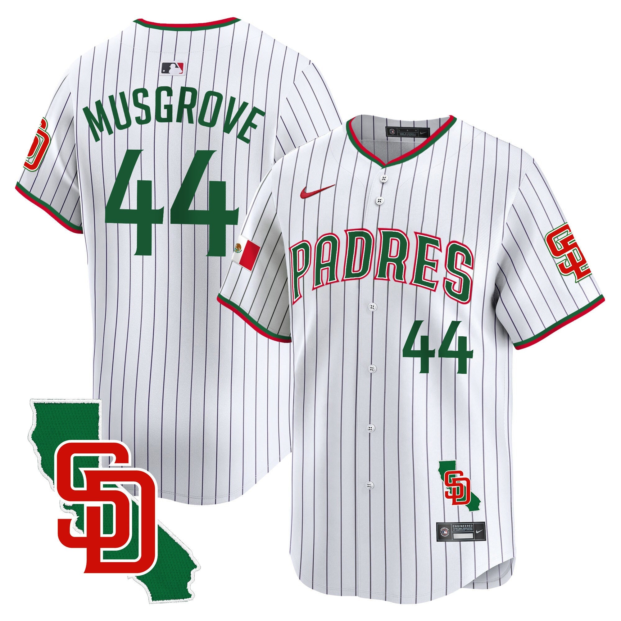 Men’s Mexico California Patch Vapor Premier Limited Jersey V5